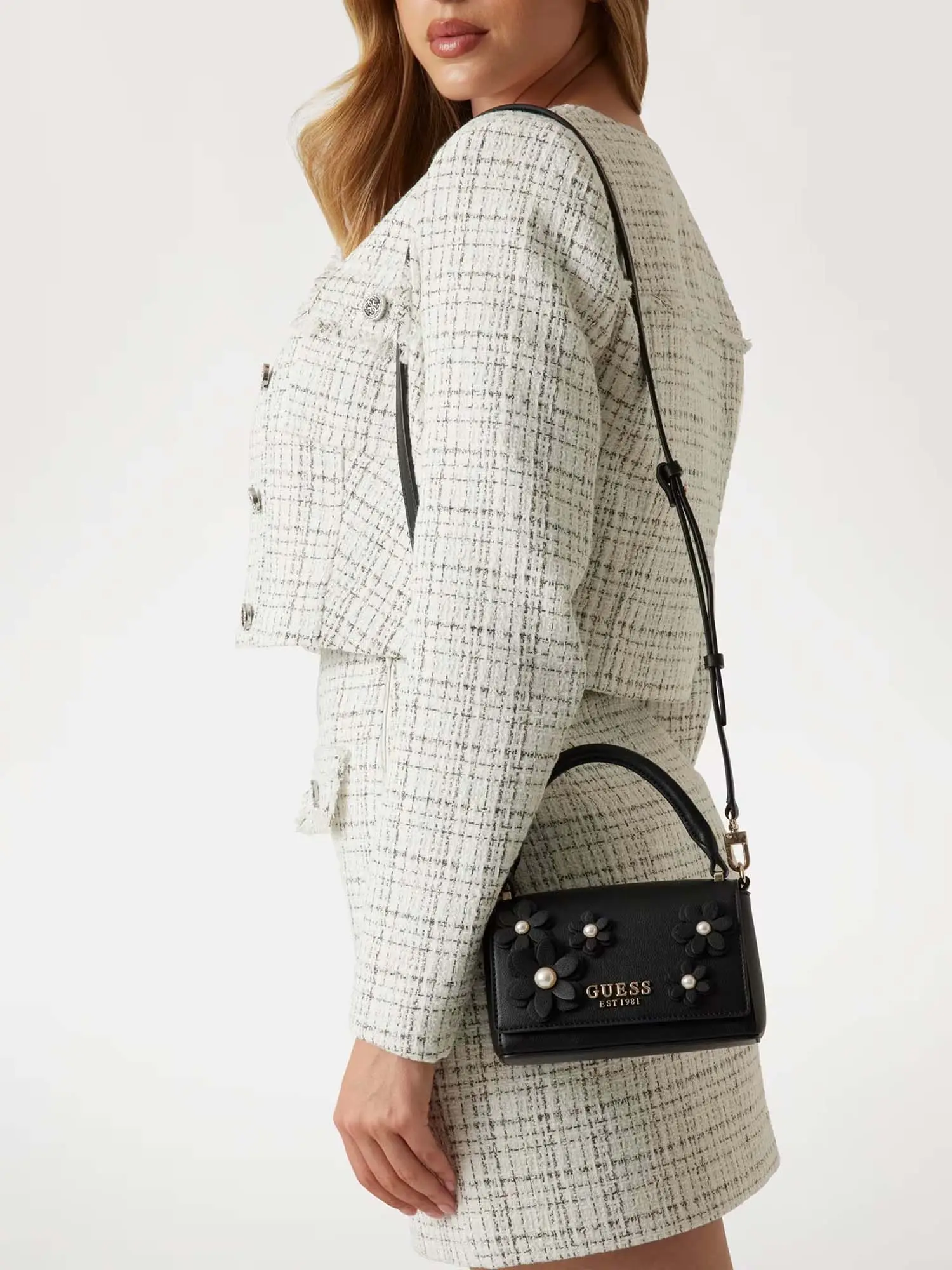 BORSA A MANO DONNA - GUESS NERO - HWBG73 30780 - Image 5