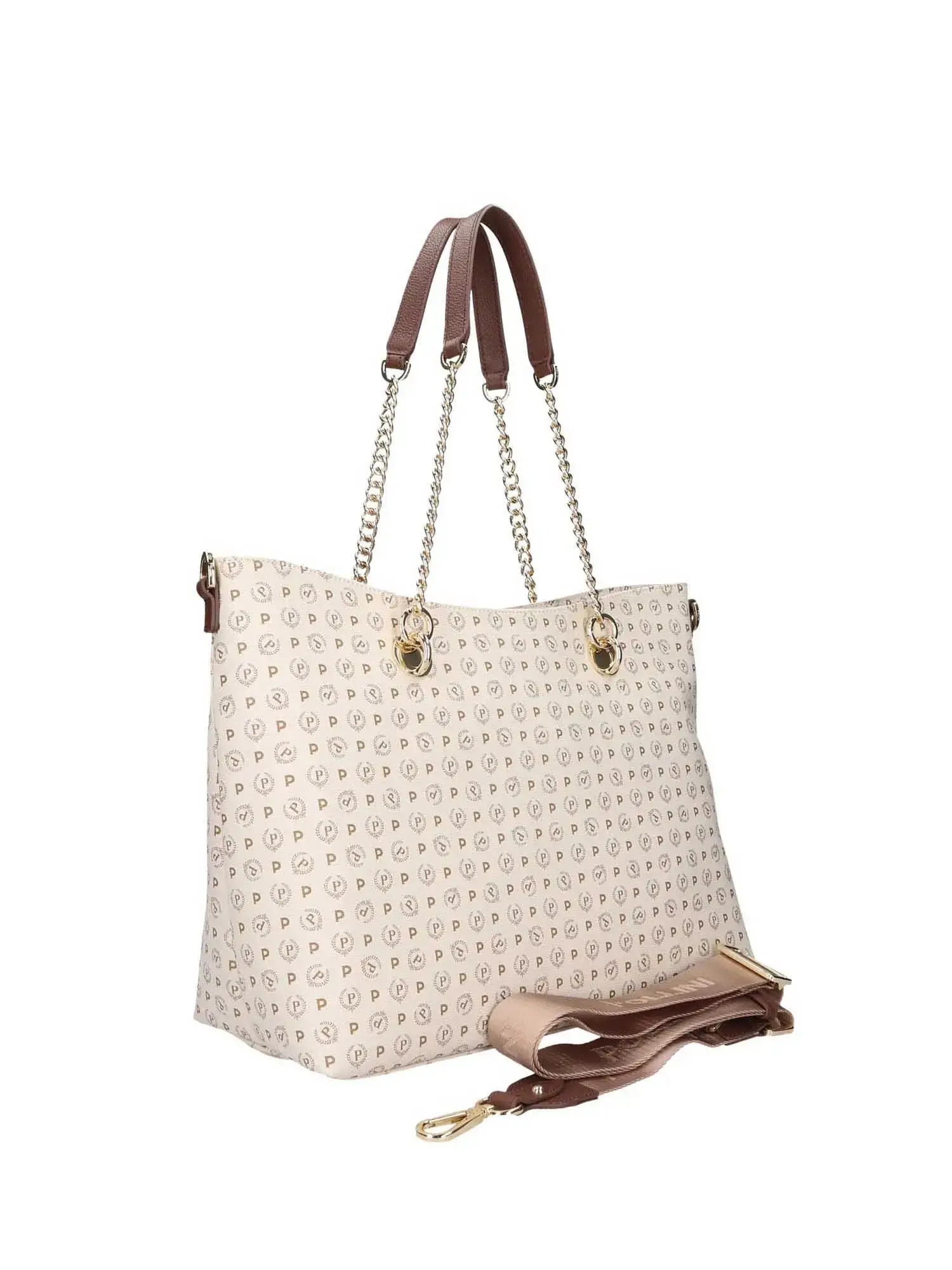 BORSA A MANO DONNA - POLLINI AVORIO-MARRONE - TE8478PP0EQ11 - Image 3