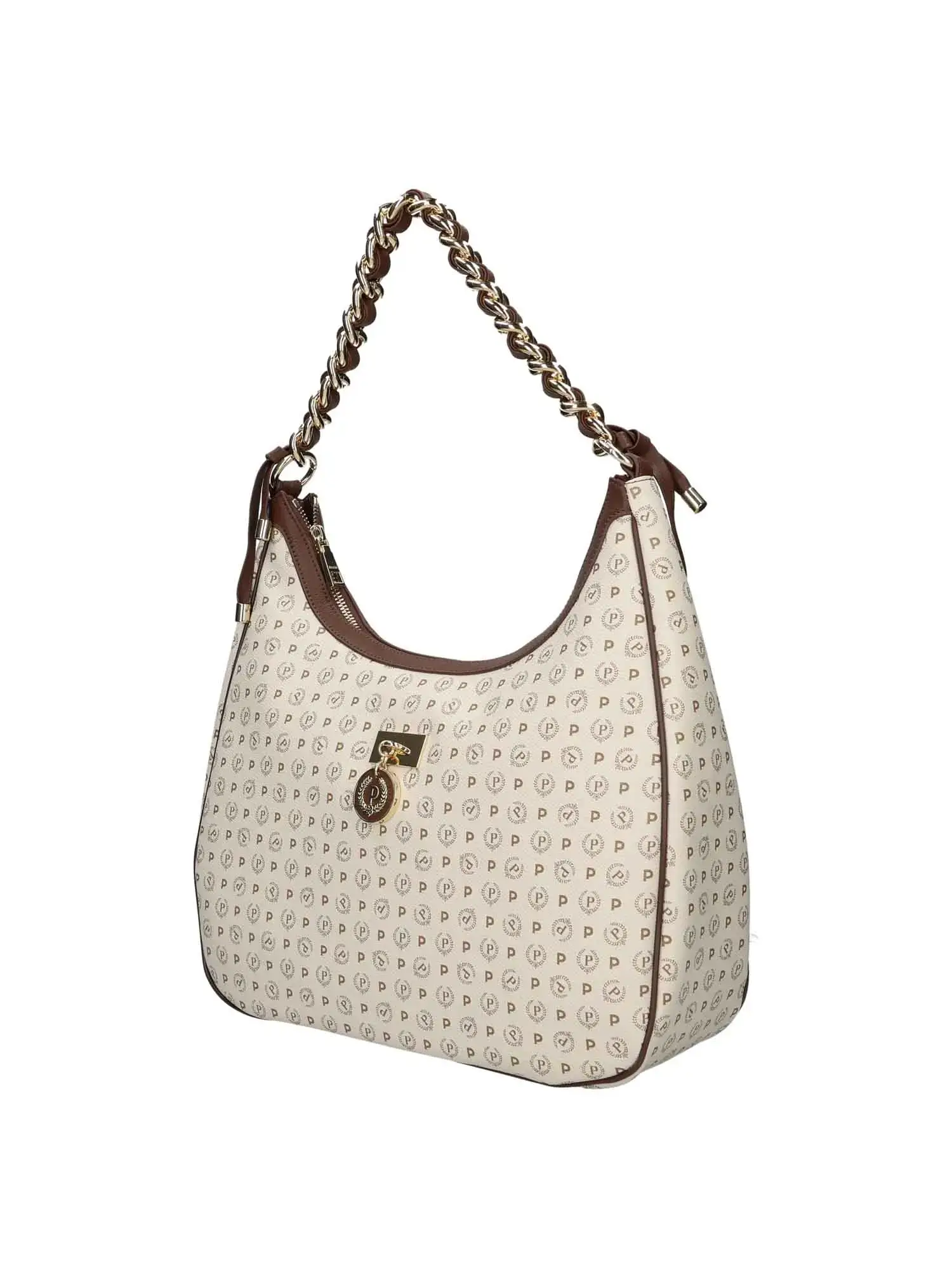 BORSA A MANO DONNA - POLLINI AVORIO-MARRONE - TE8519PP0HQ11 - Image 2