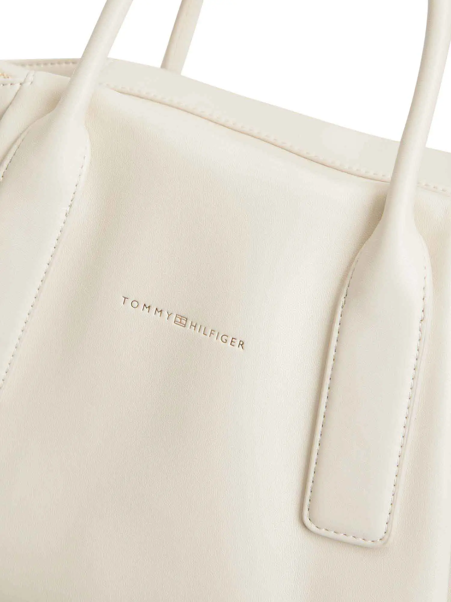 BORSA A MANO DONNA - TOMMY HILFIGER CREMA - AW0AW18532 - Image 4