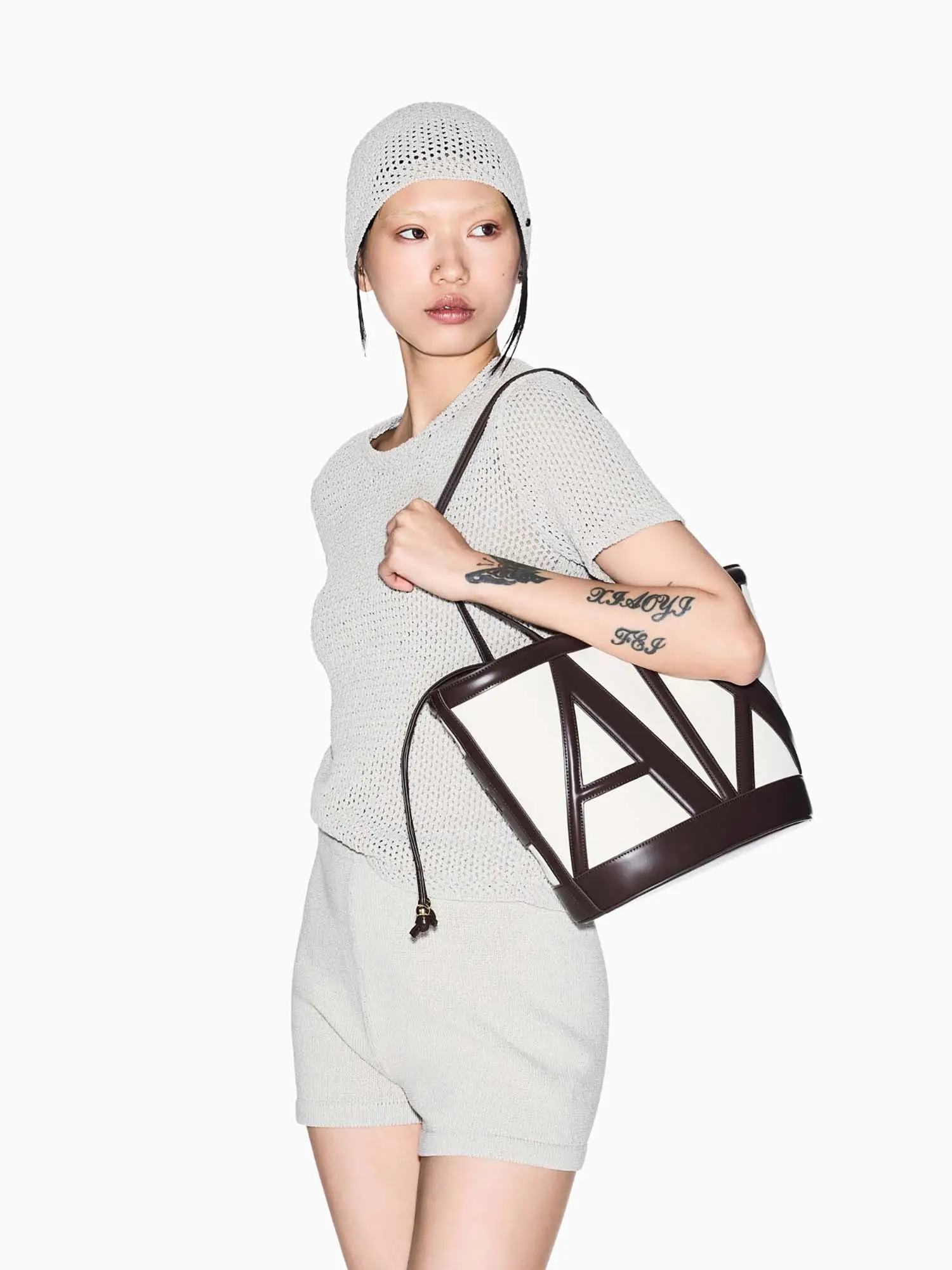 BORSA A SPALLA DONNA - ARMANI EXCHANGE BEIGE - XW002607 AF22635 - Image 6