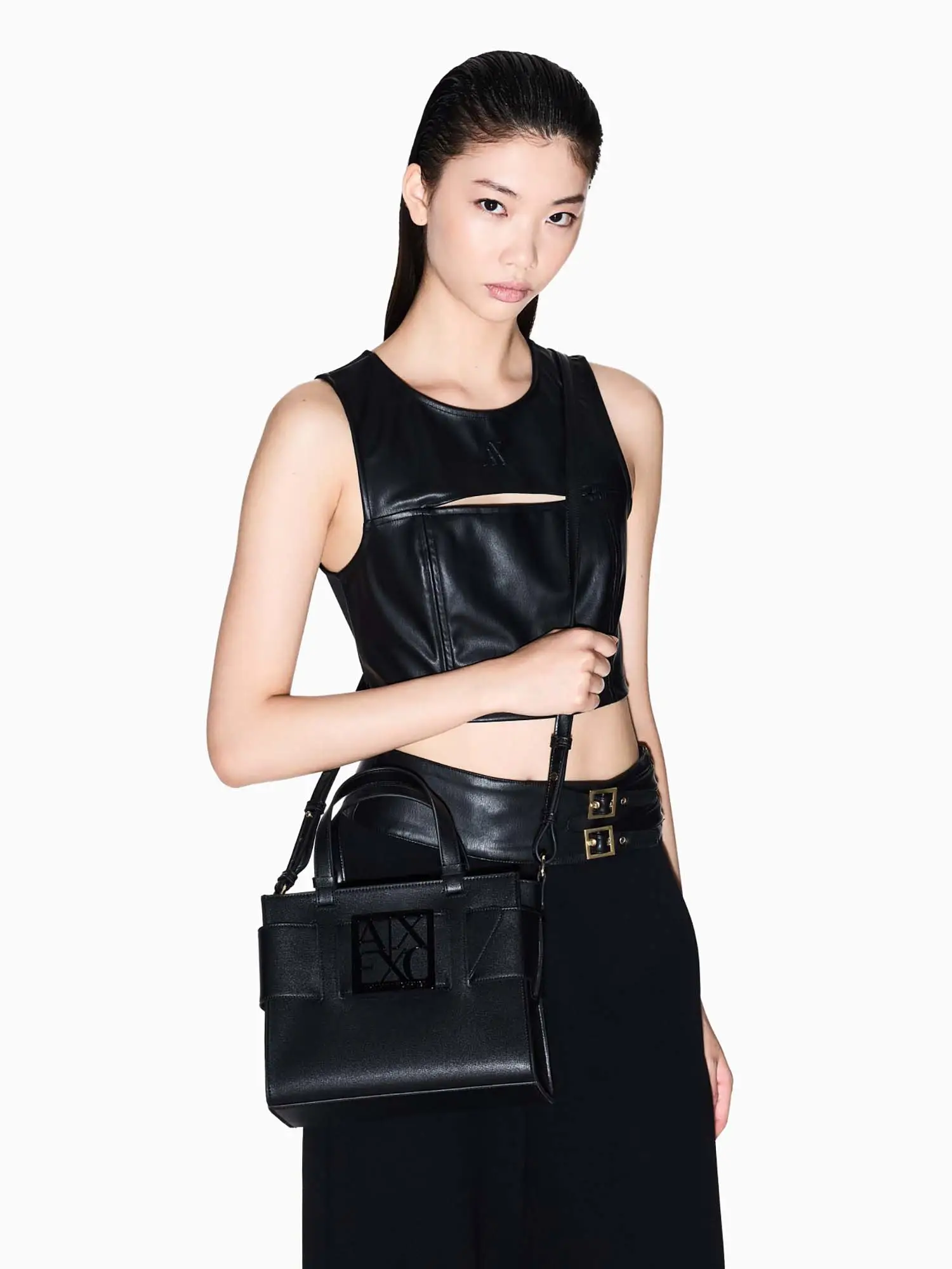 BORSA A SPALLA DONNA - ARMANI EXCHANGE NERO - 942690 0A874 - Image 6