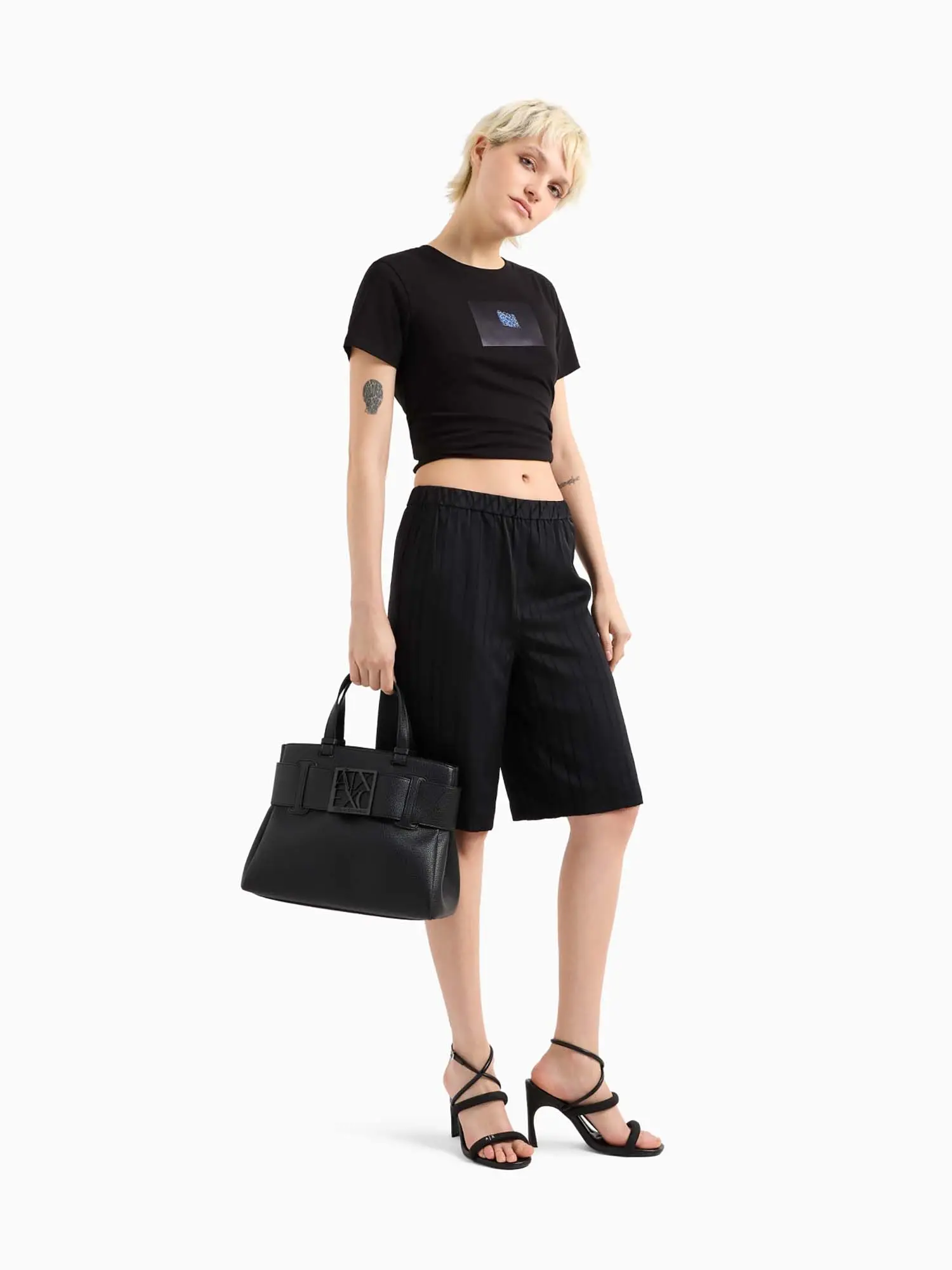 BORSA A SPALLA DONNA - ARMANI EXCHANGE NERO - XW000285 AF11902 - Image 6