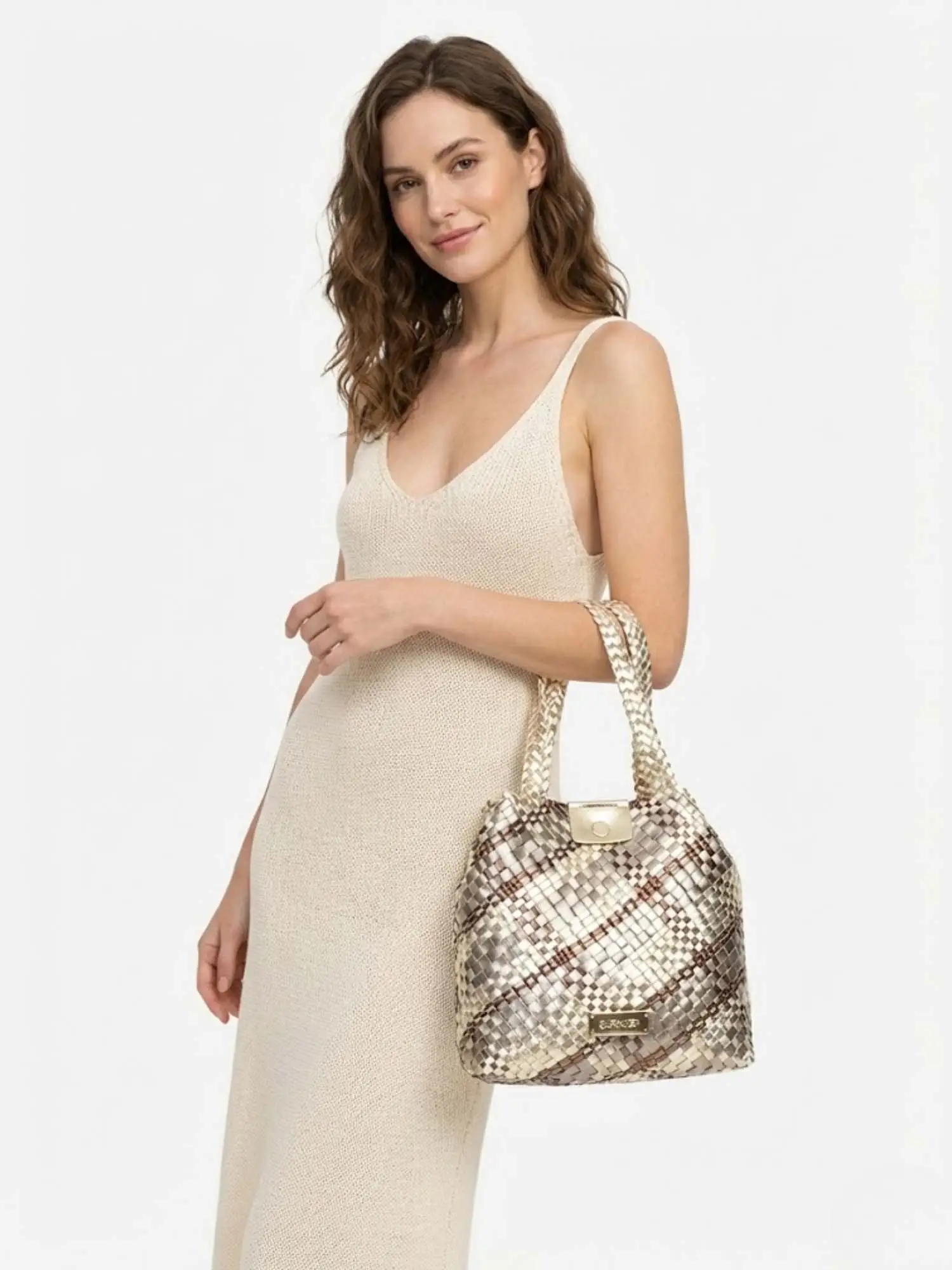 BORSA A SPALLA DONNA - CAFE NOIR BRONZO - C3MG1021 - Image 4