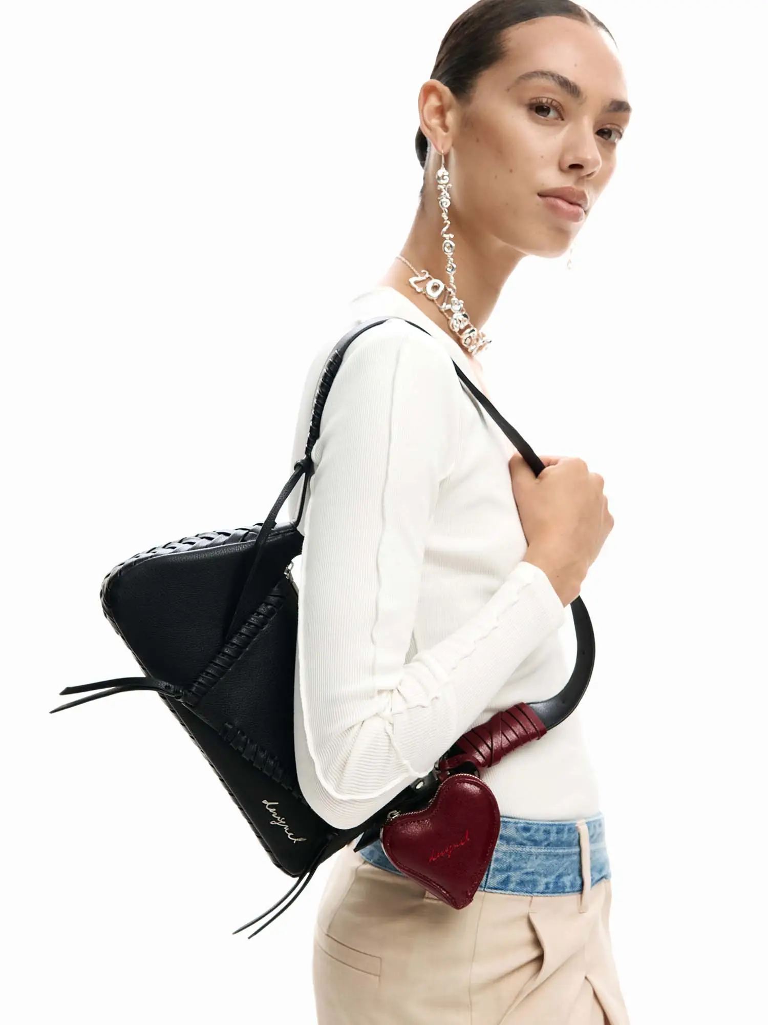 BORSA A SPALLA DONNA - DESIGUAL NERO - 26SAXP45 - Image 6