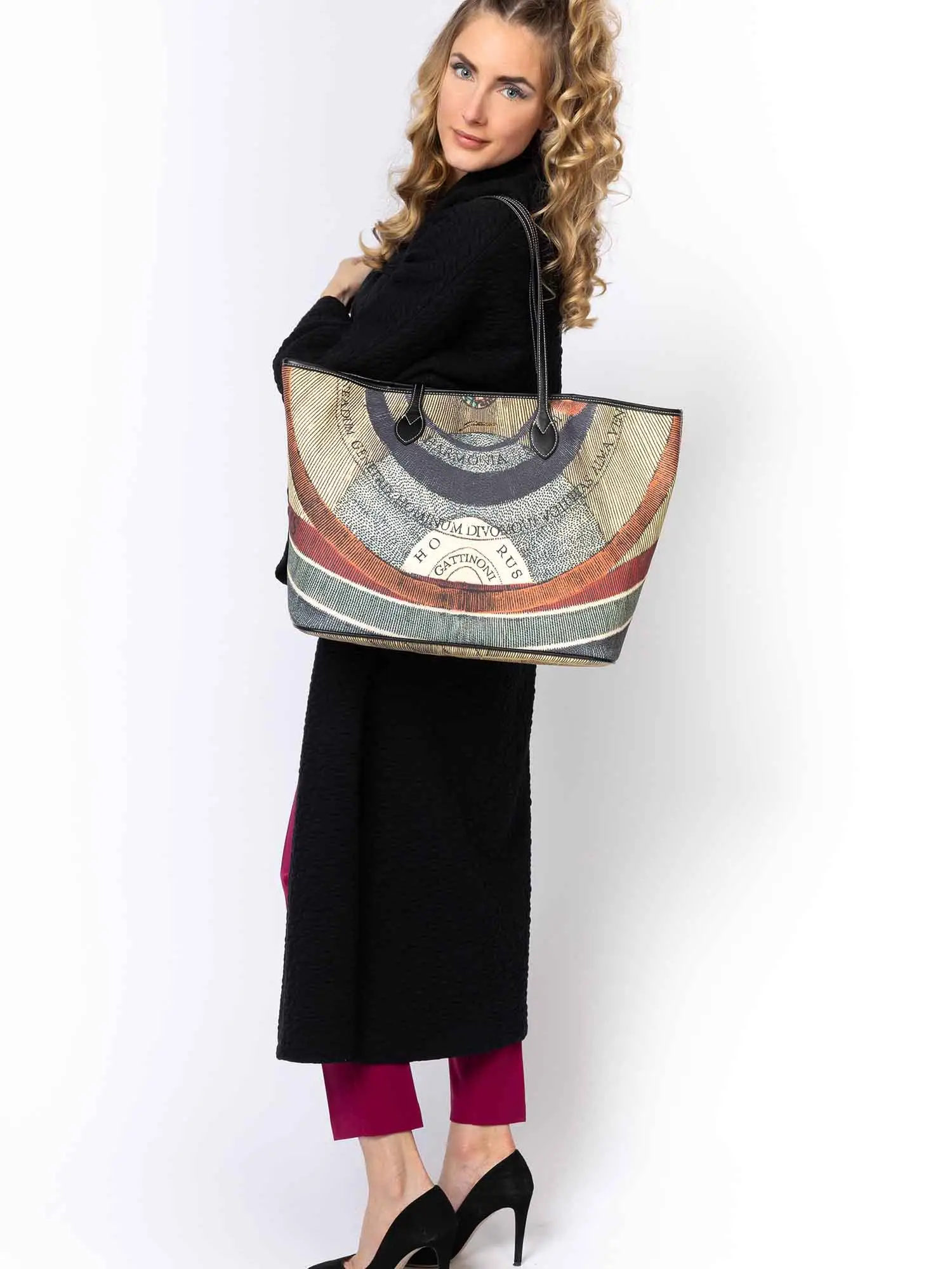 BORSA A SPALLA DONNA - GATTINONI CLASSICO-NERO - BIGPL6427WPQ - Image 4