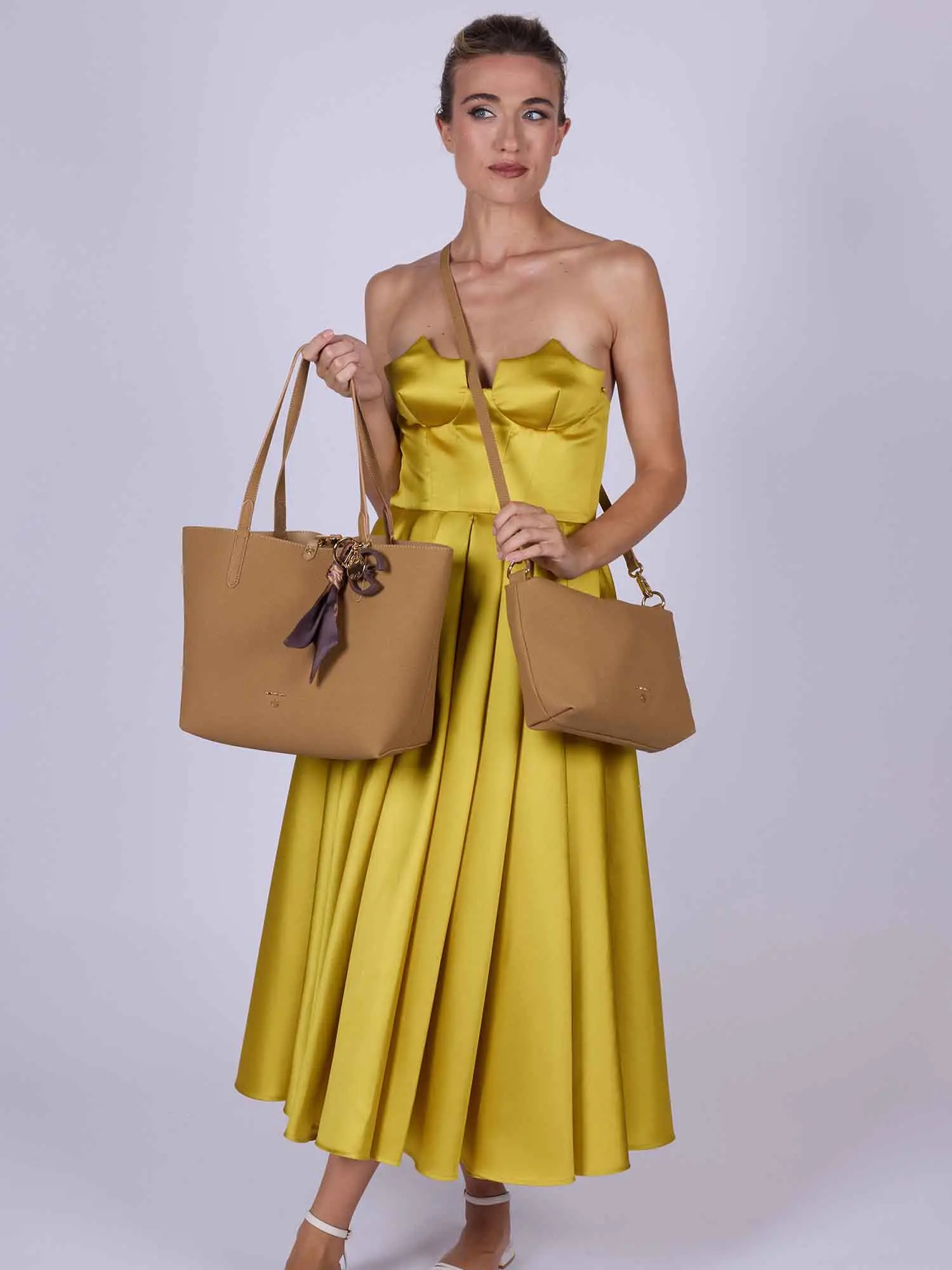 BORSA A SPALLA DONNA - GATTINONI ROMA TAN - BEN268809WPJ - Image 6