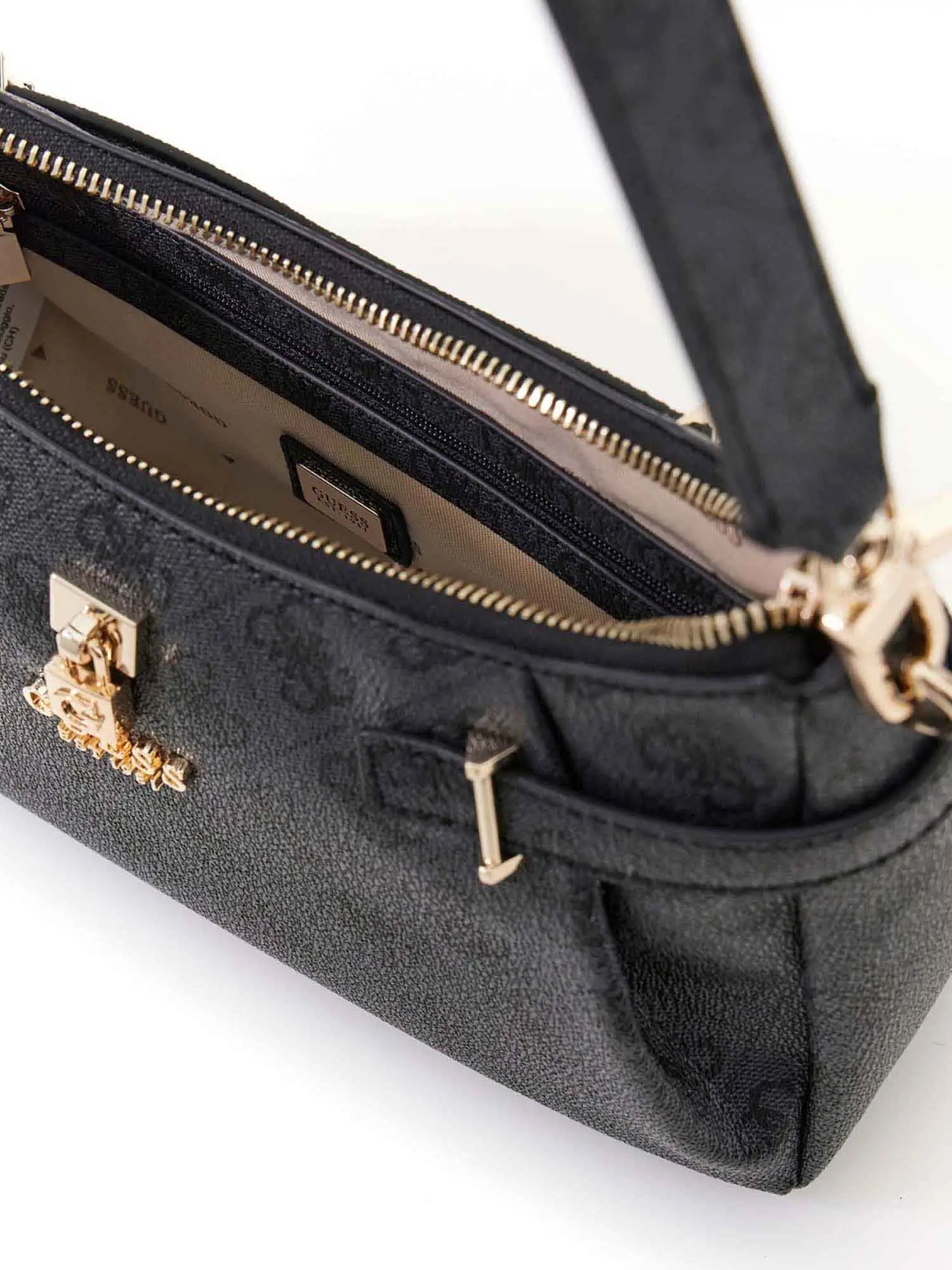 BORSA A SPALLA DONNA - GUESS CARBONE - HWSG78 33180 - Image 3