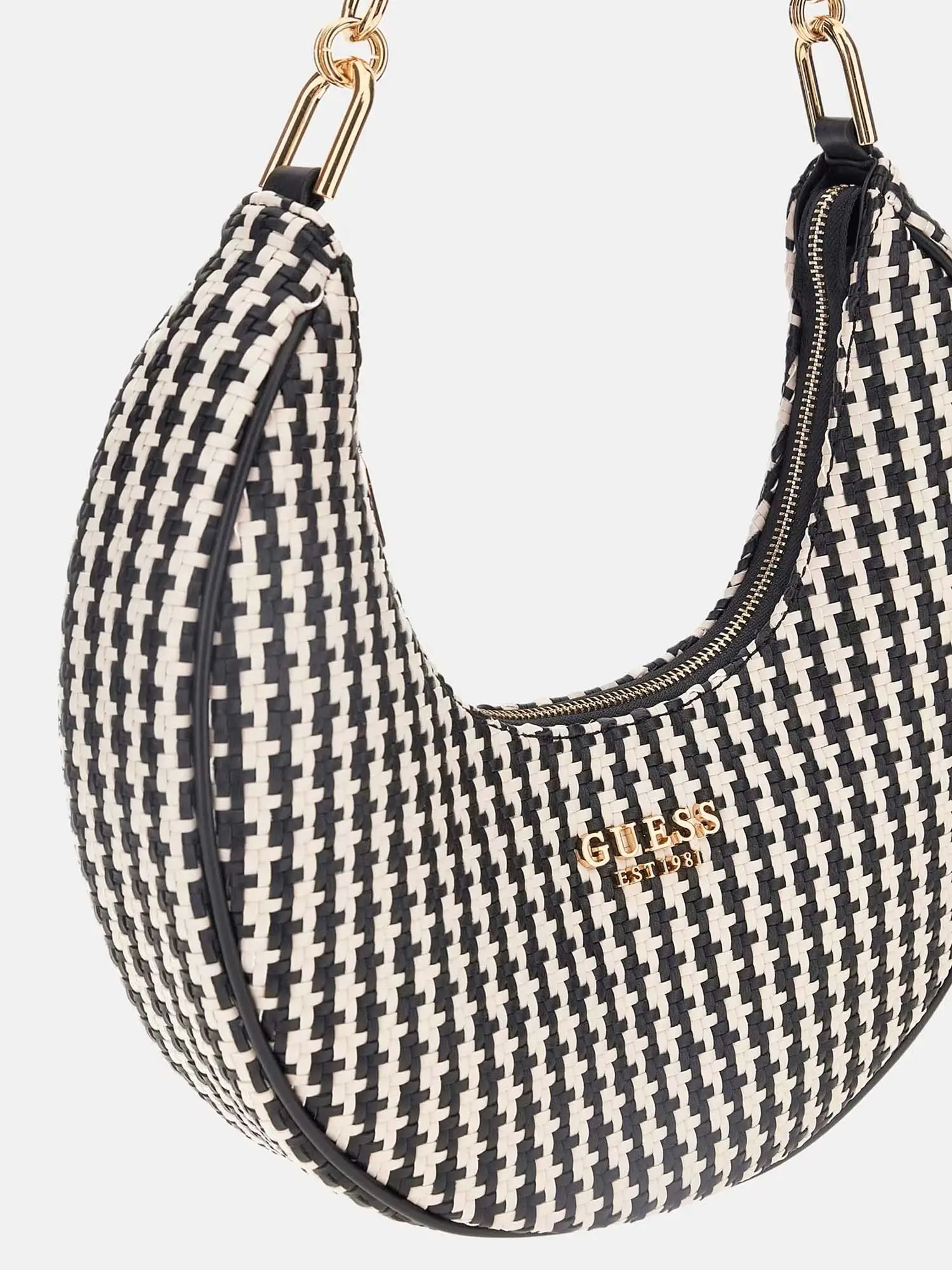 BORSA A SPALLA DONNA - GUESS NERO-MULTI - HWWG96 31020 - Image 3