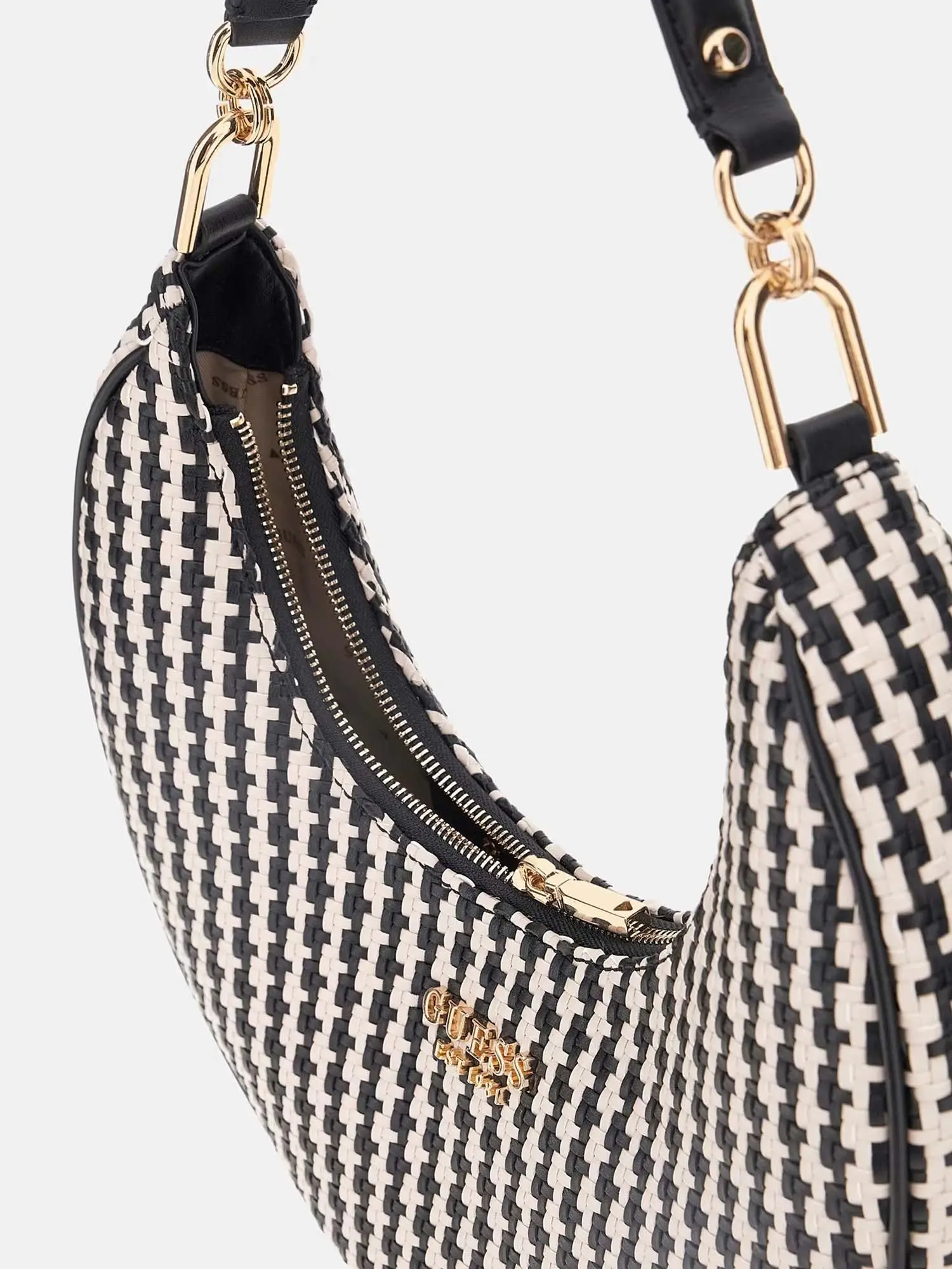 BORSA A SPALLA DONNA - GUESS NERO-MULTI - HWWG96 31020 - Image 4
