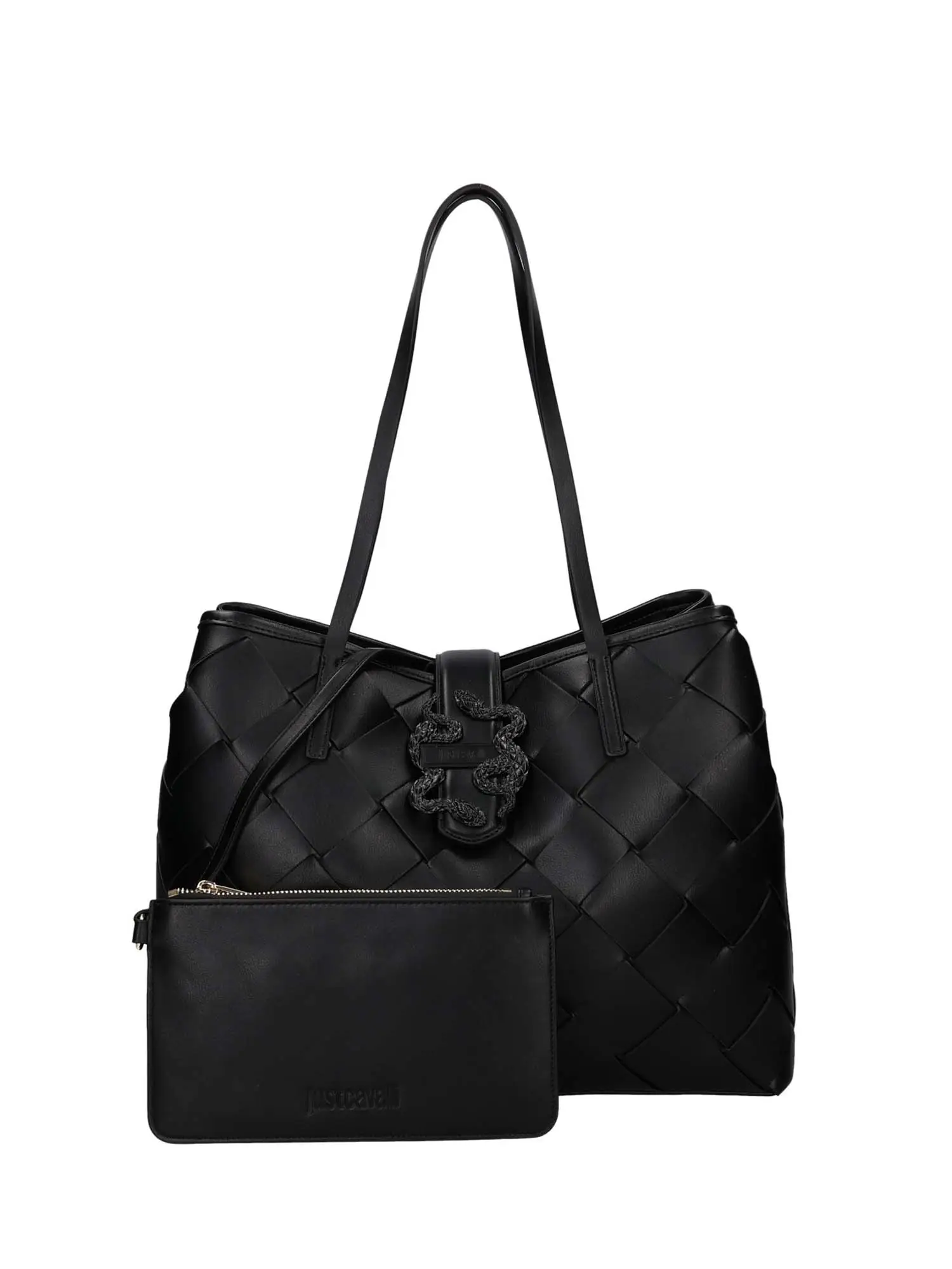 BORSA A SPALLA DONNA - JUST CAVALLI NERO - 80RA4BM2 ZSD88