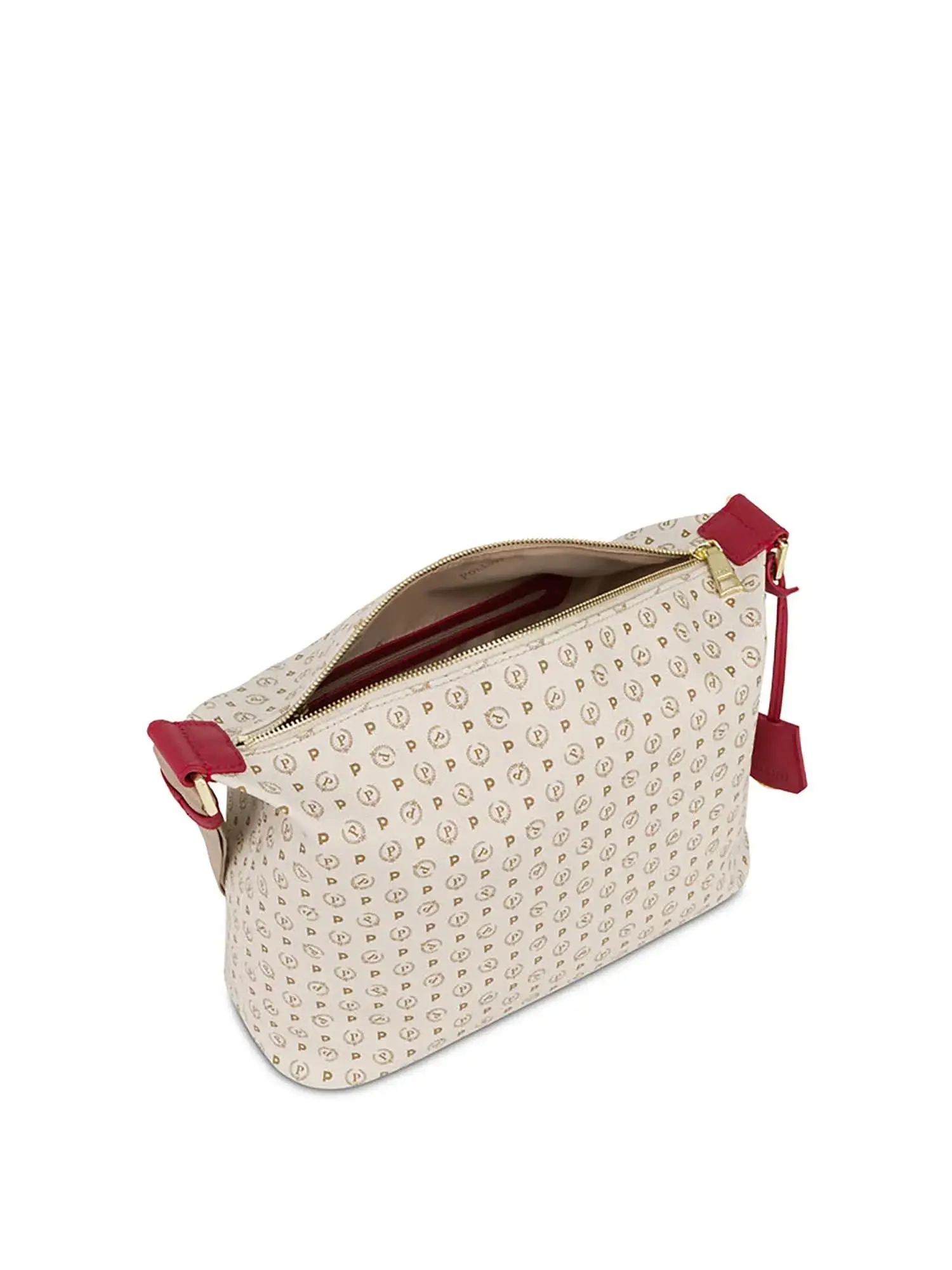 BORSA A SPALLA DONNA - POLLINI AVORIO-ROSSO - TE8400PP02Q11 - Image 4