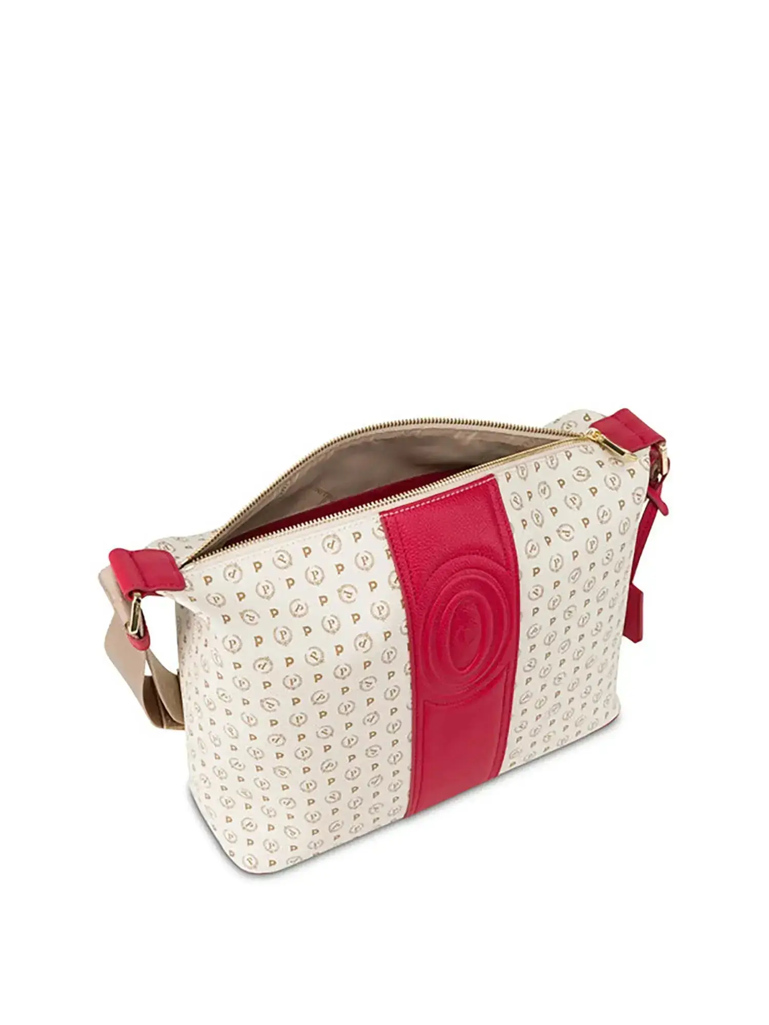 BORSA A SPALLA DONNA - POLLINI AVORIO-ROSSO - TE8400PP02Q1Z - Image 3