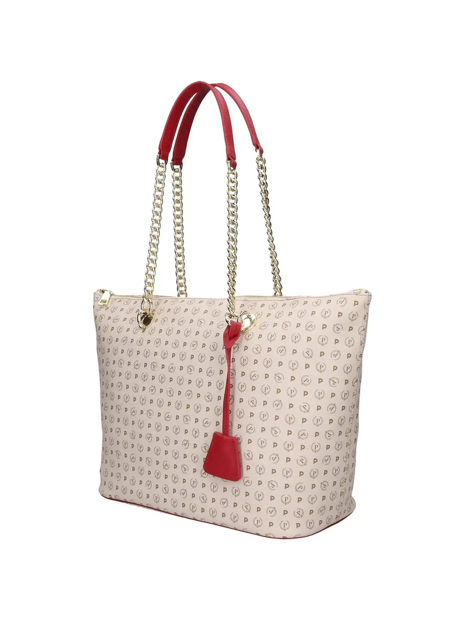 BORSA A SPALLA DONNA - POLLINI AVORIO-ROSSO - TE8410PP02Q11 - Image 2