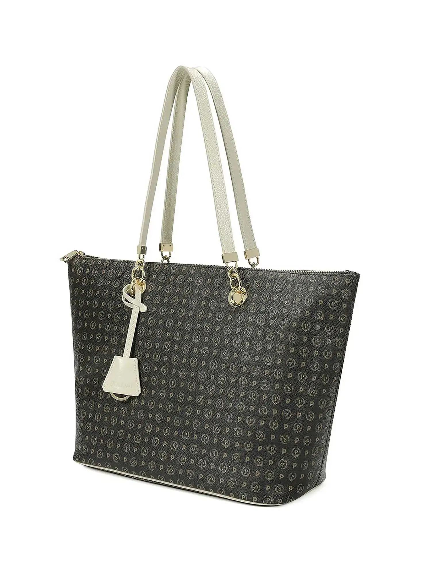 BORSA A SPALLA DONNA - POLLINI NERO-AVORIO - TE8410PP02Q11 - Image 2