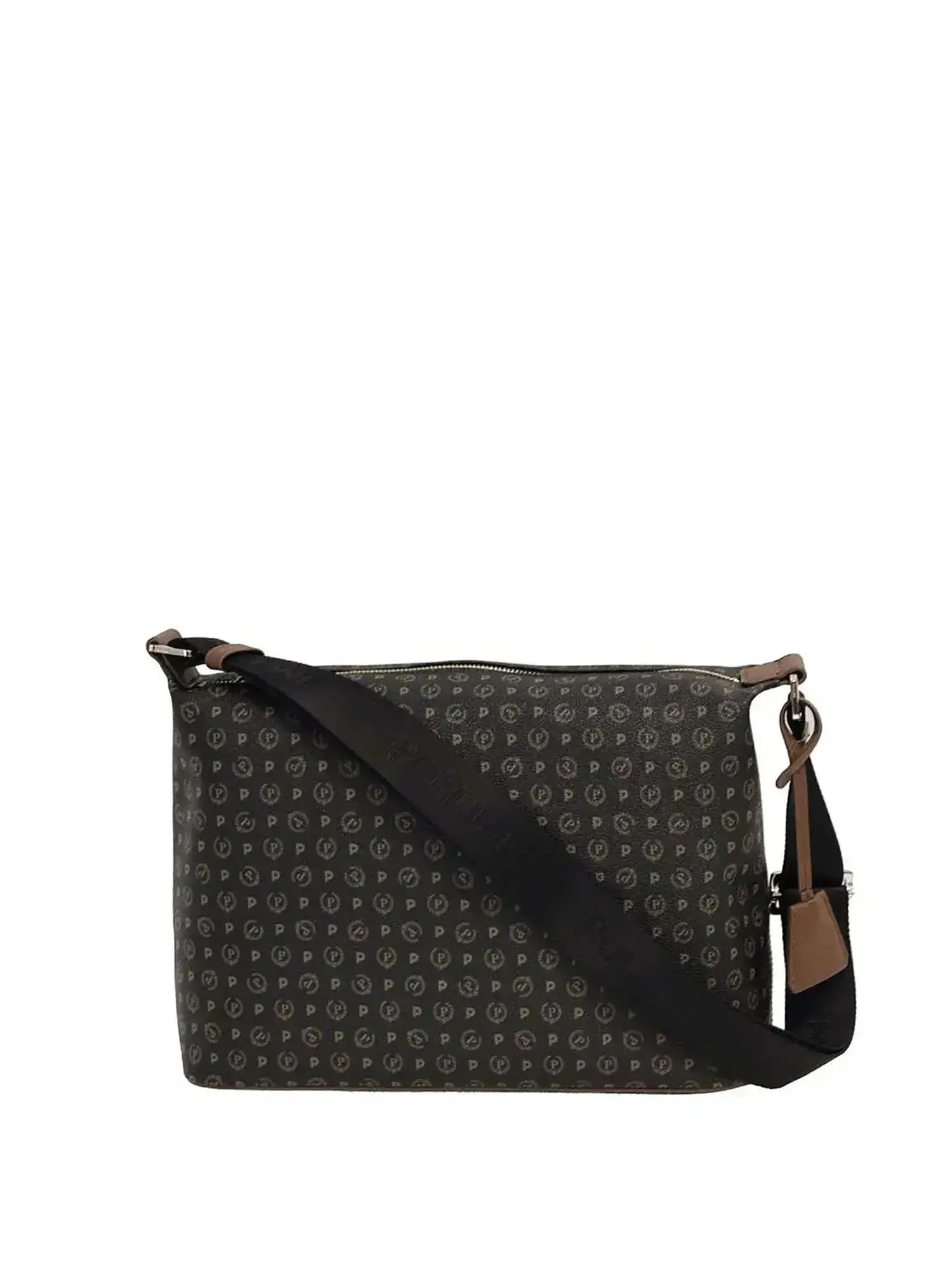 BORSA A SPALLA DONNA - POLLINI NERO-MARRONE - TE8400PP02Q11