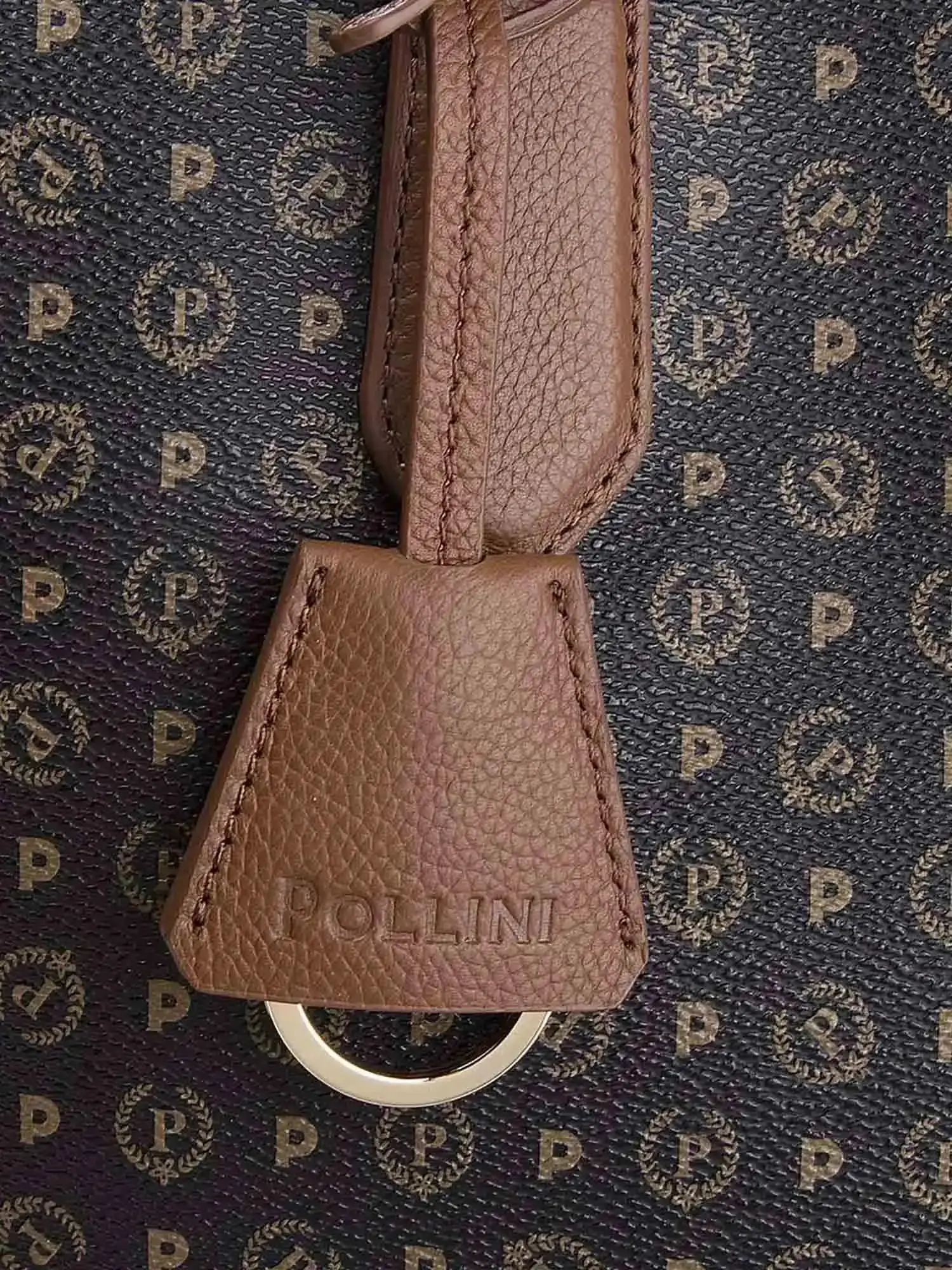 BORSA A SPALLA DONNA - POLLINI NERO-MARRONE - TE8427PP06Q11 - Image 4