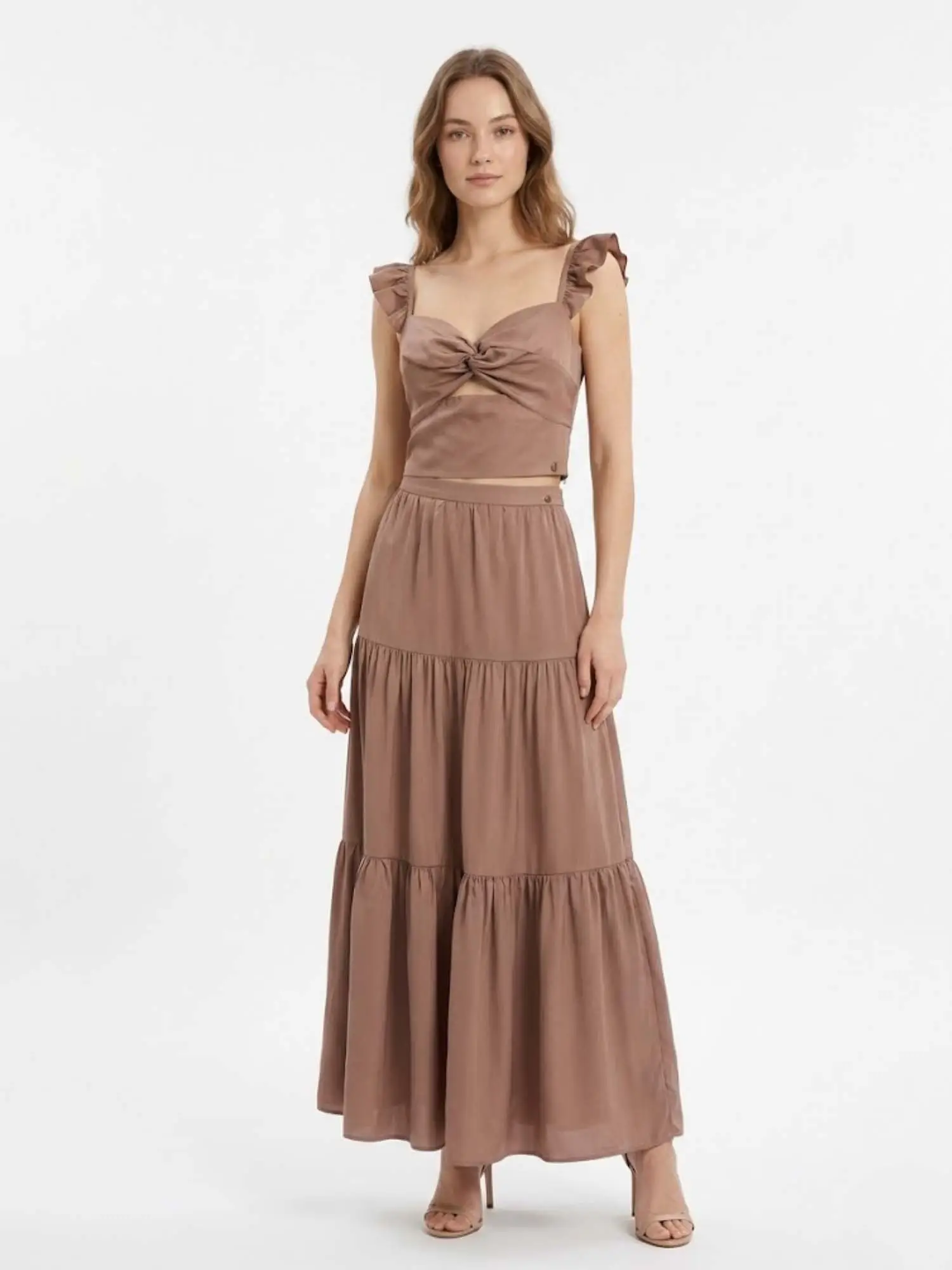 CAMICIA DONNA - GUESS APPAREL COGNAC - W6GH92 W2383 - Image 4
