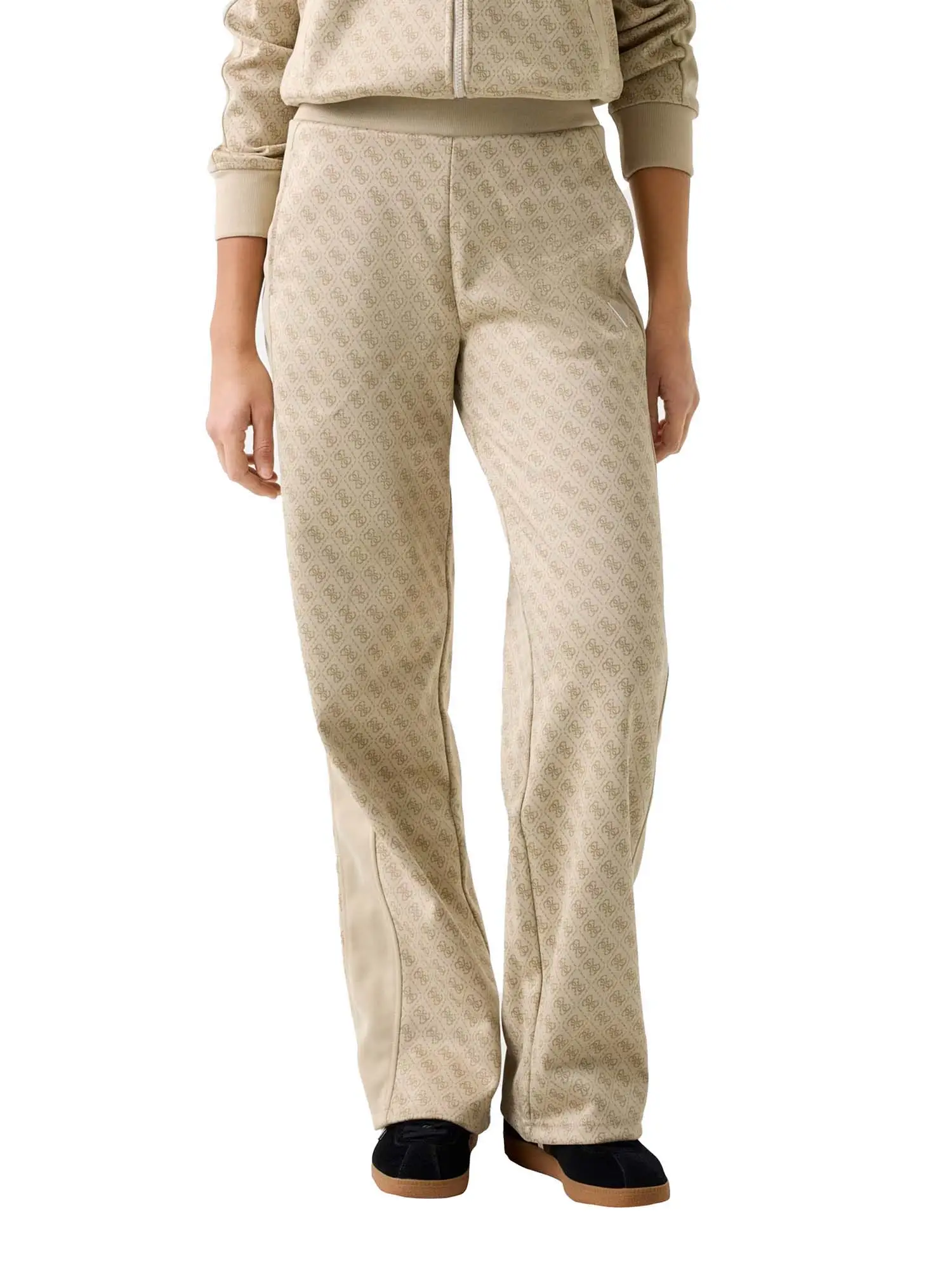 FELPA DONNA - GUESS ATHLEISURE BEIGE - V6RQ08 K2042