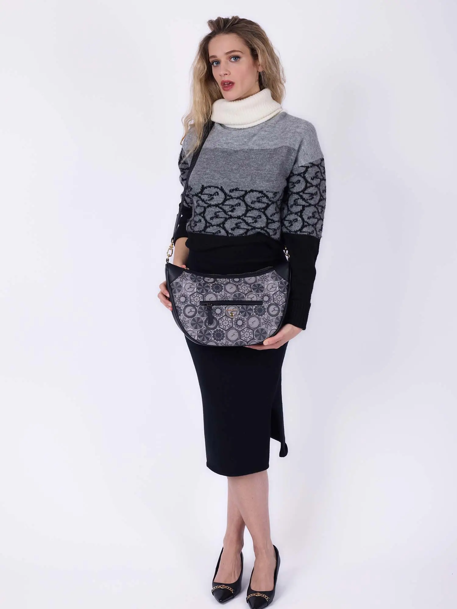 HOBO DONNA - GATTINONI ROMA NERO - BENTD8618WZT - Image 4