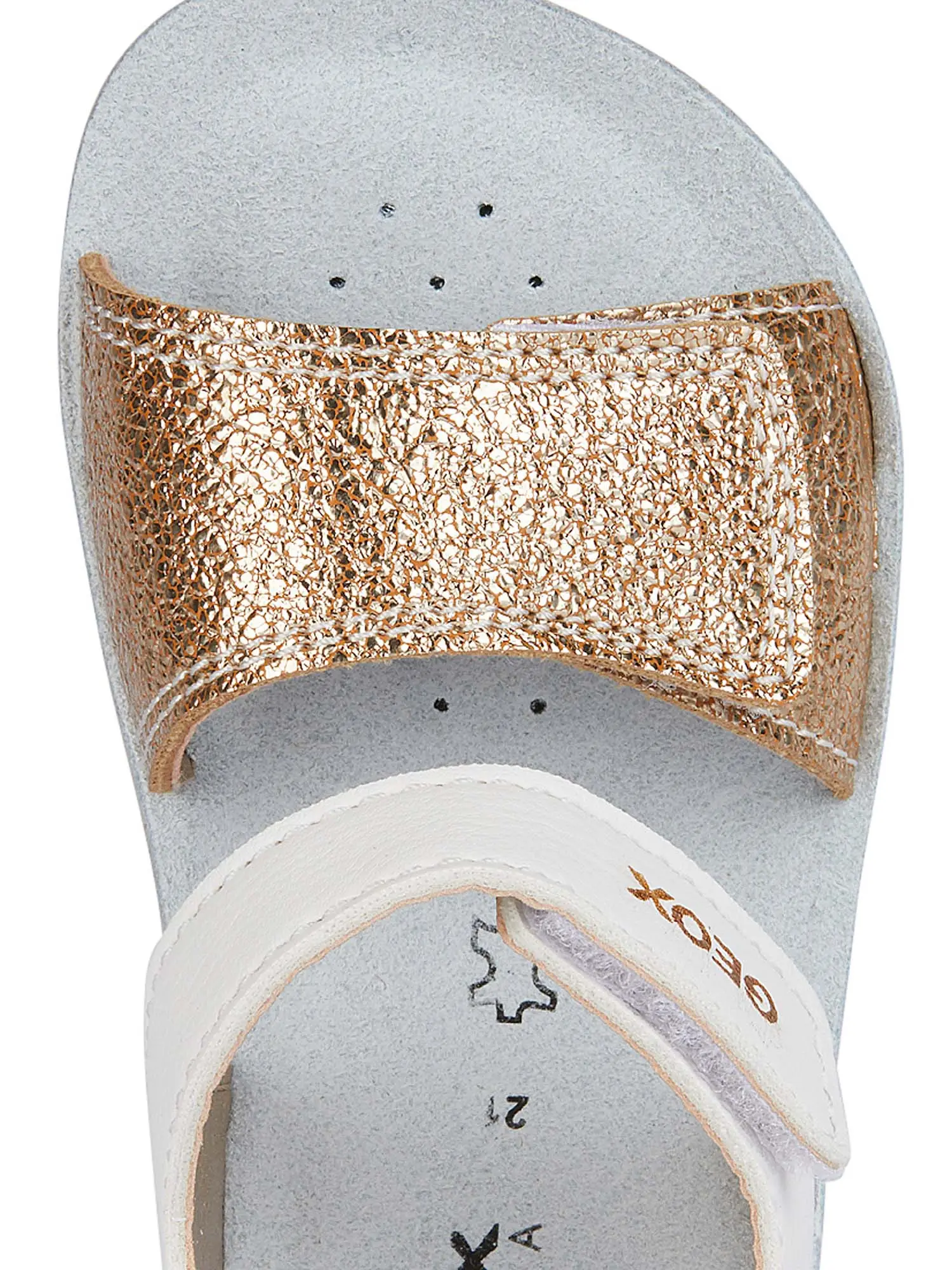 SANDALO BAMBINA - GEOX BIANCO-ORO - B455TB 054AJ - Image 8