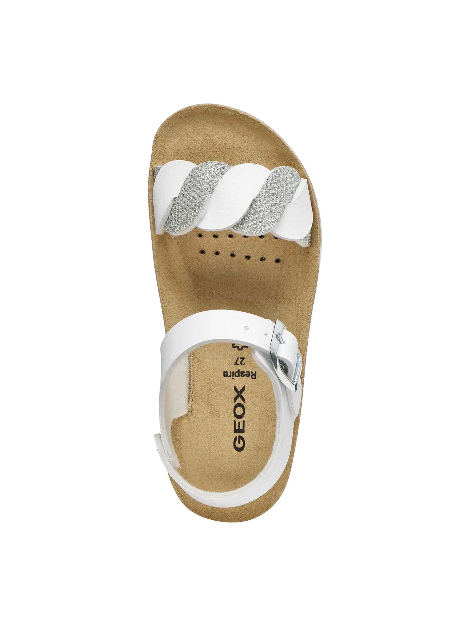 SANDALO RAGAZZA - GEOX BIANCO-ARGENTO - J55EAE 0BCEW - Image 5