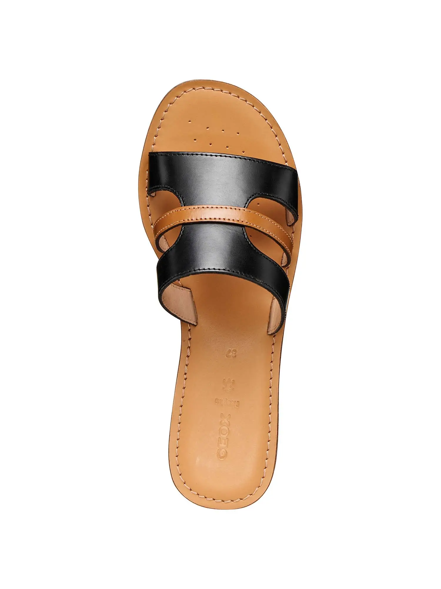SCALZATO DONNA - GEOX NERO-CAMEL - D65YMP 0001J - Image 5