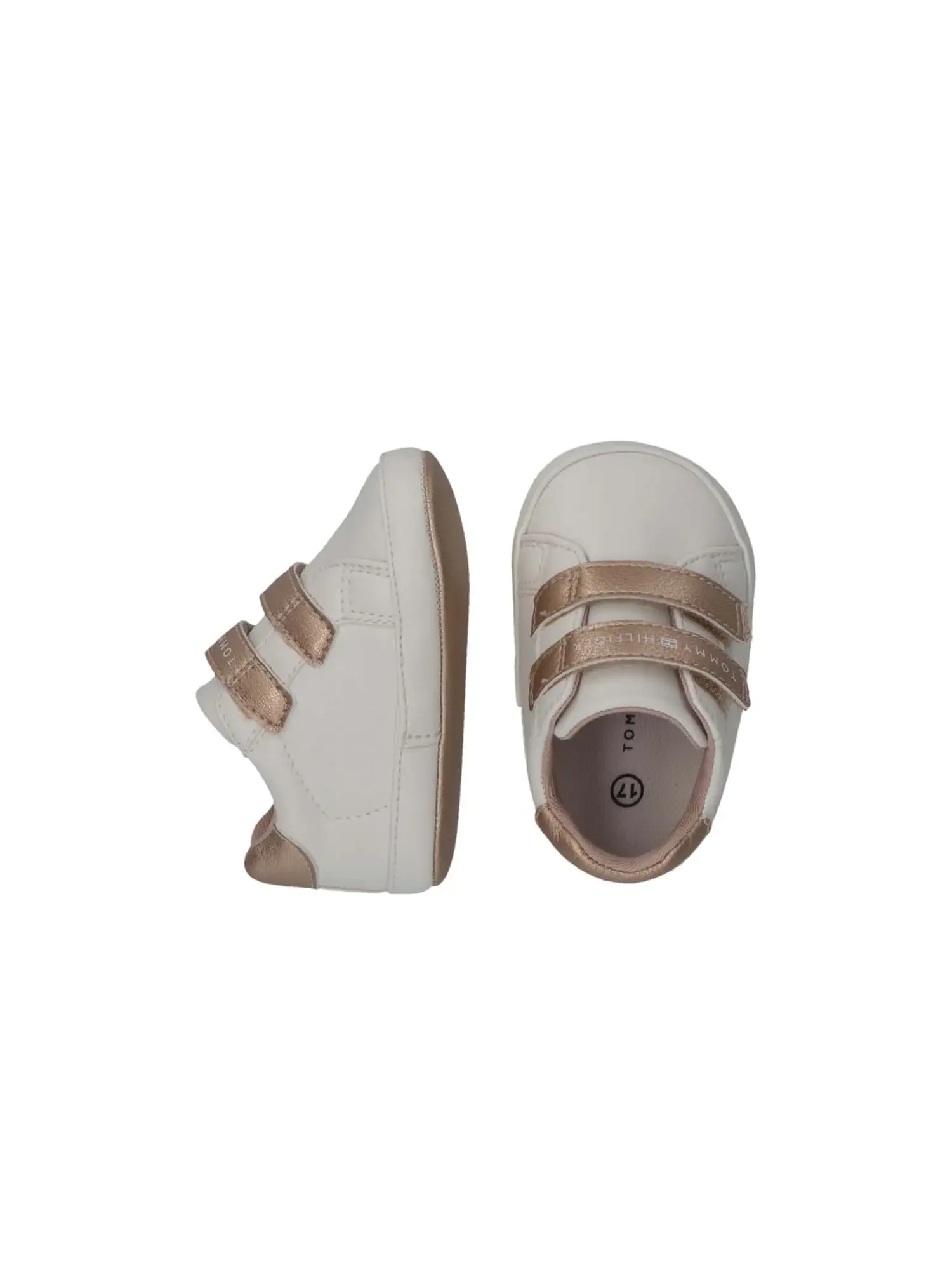 SNEAKERS BAMBINA - TOMMY HILFIGER BIANCO-NUDO - T0A9-34221-1582 - Image 5