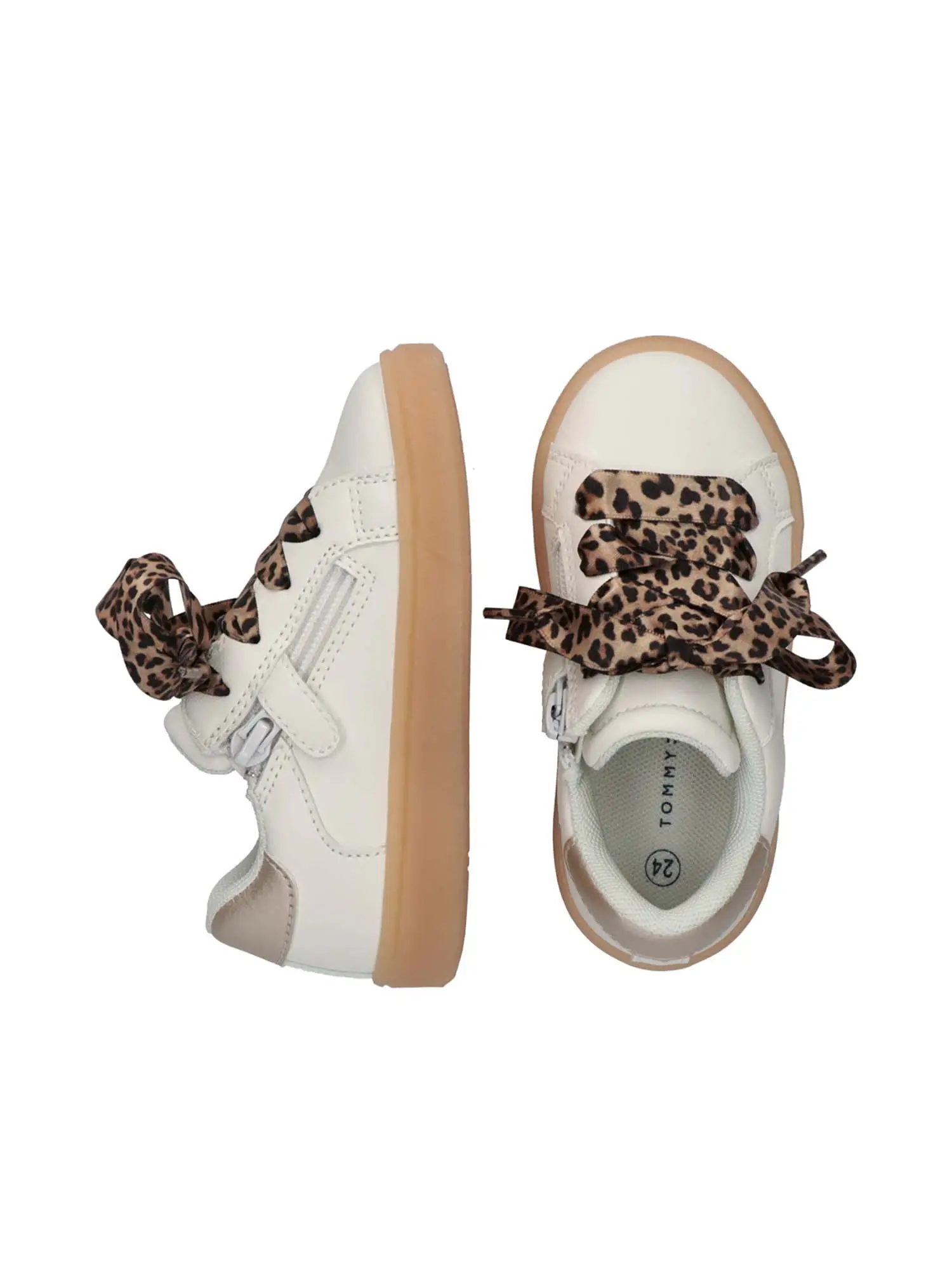 SNEAKERS BAMBINA - TOMMY HILFIGER OFF WHITE-PLATINUM - T1A9-34230-1355 - Image 4