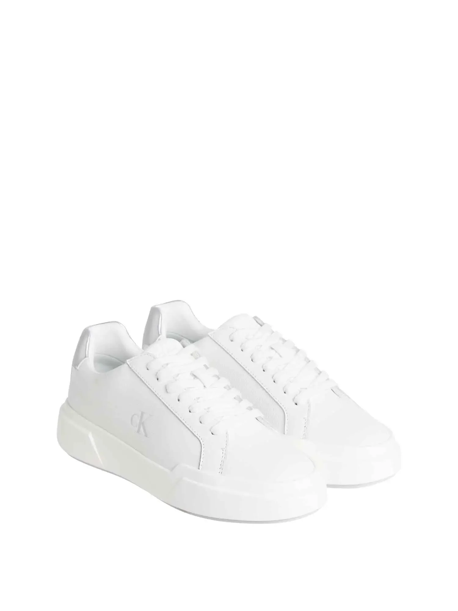 SNEAKERS DONNA - CALVIN KLEIN BIANCO-ARGENTO - YW0YW01948 - Image 3
