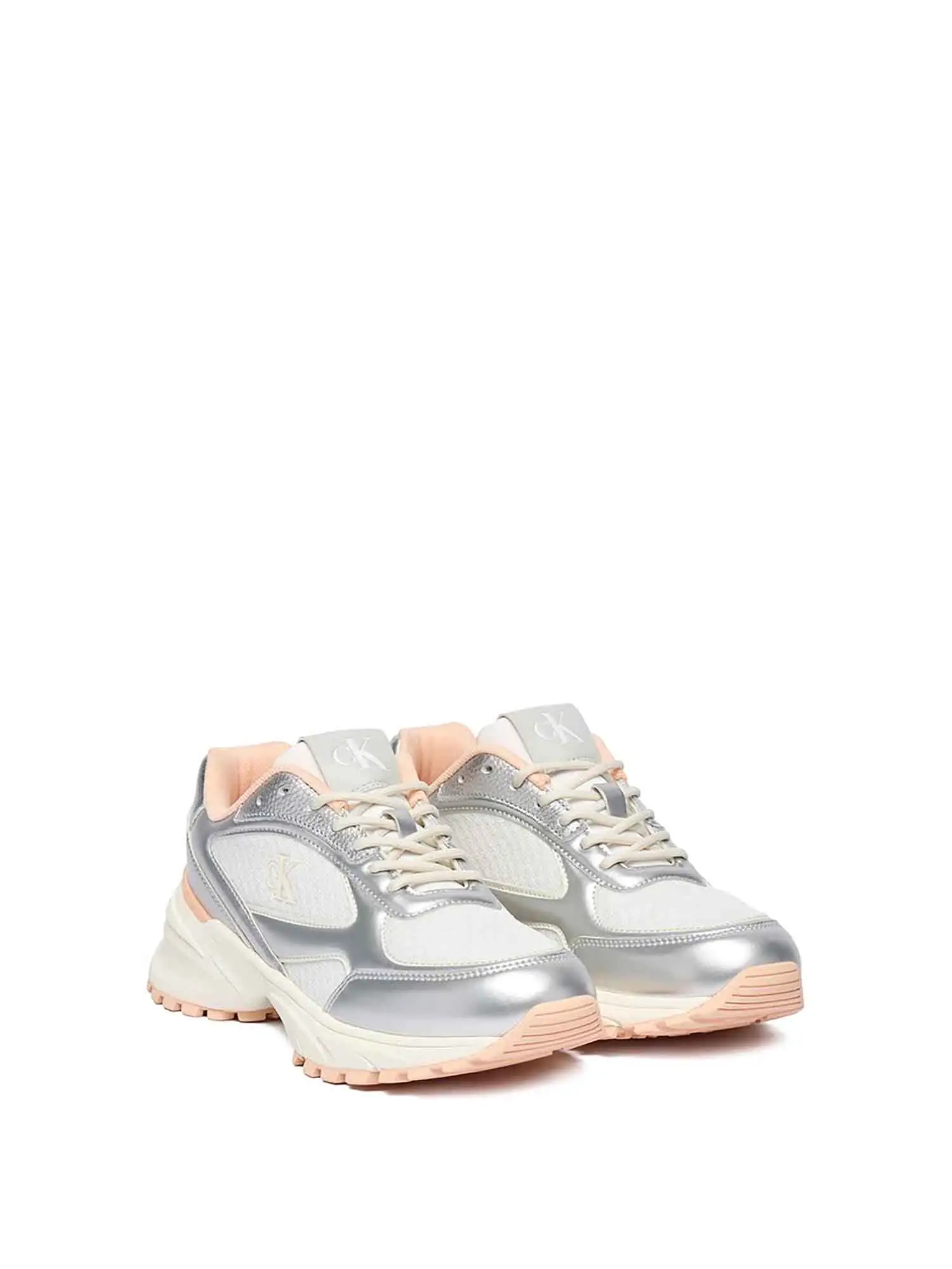 SNEAKERS DONNA - CALVIN KLEIN BIANCO-ARGENTO - YW0YW02063 - Image 2
