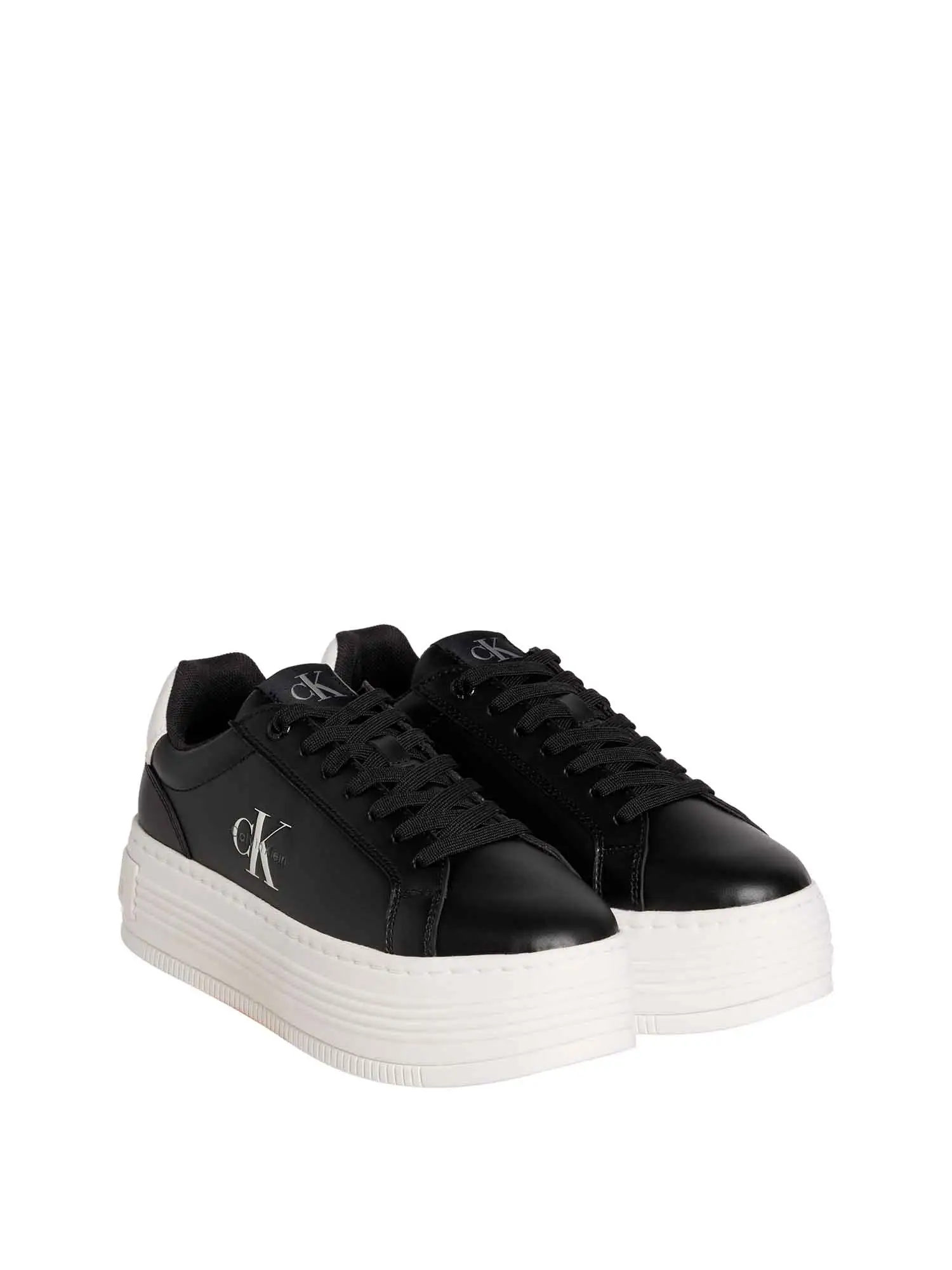 SNEAKERS DONNA - CALVIN KLEIN NERO-BIANCO - YW0YW01878 - Image 2