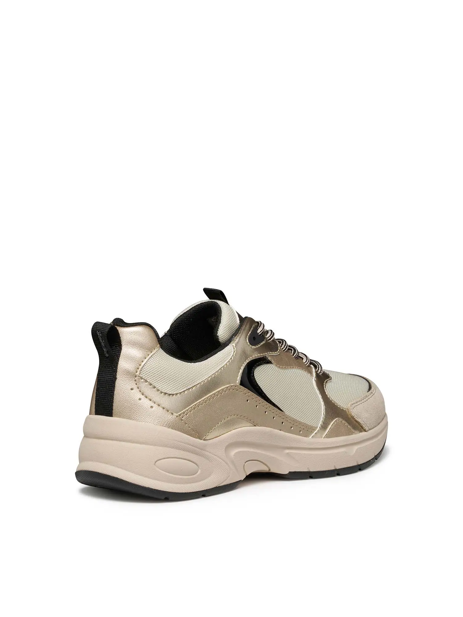SNEAKERS DONNA - GEOX BEIGE-ORO - D55YLA 014AJ - Image 4