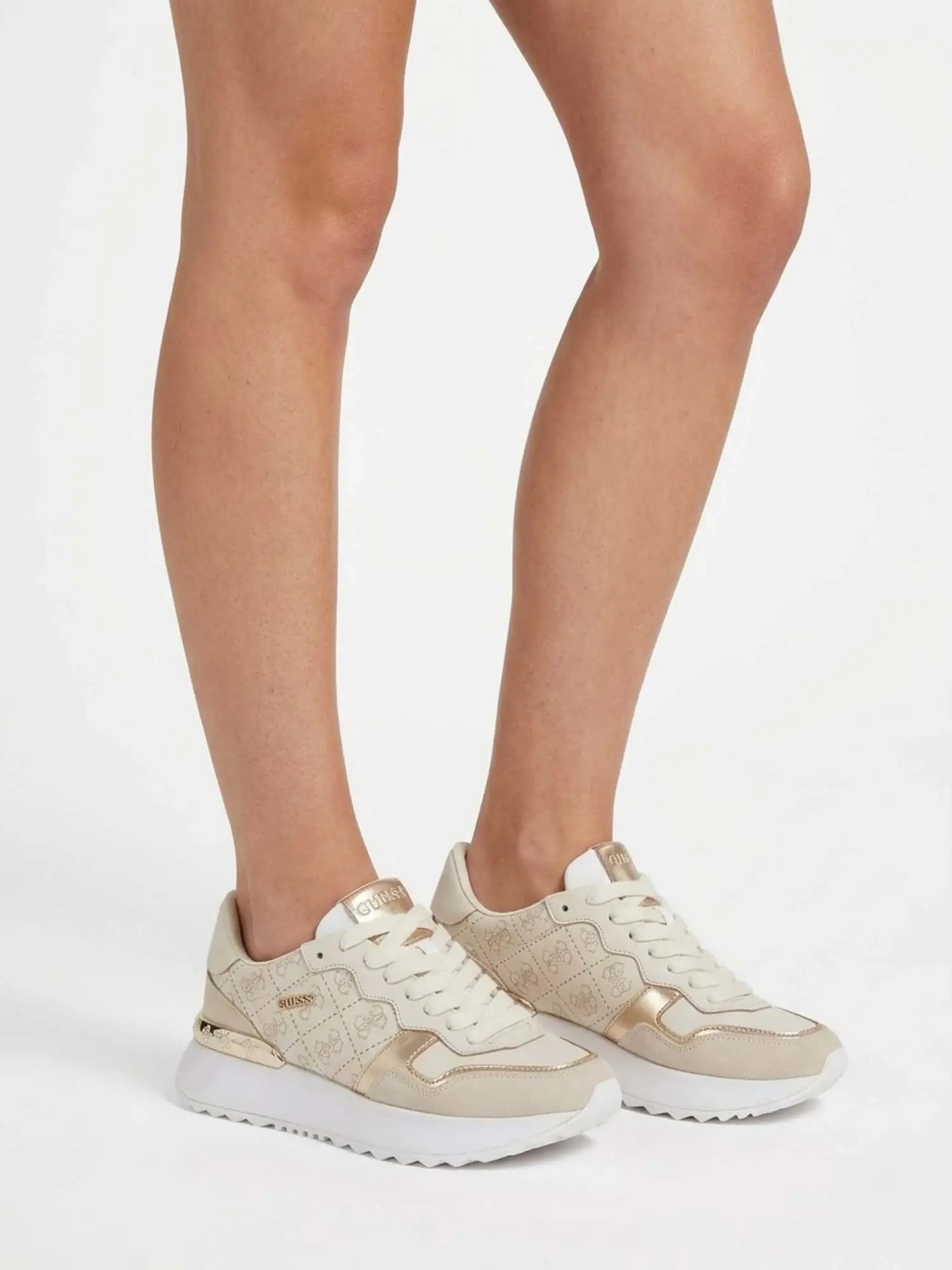 SNEAKERS DONNA - GUESS BEIGE-MARRONE - FLPVN5 FAL12 - Image 7