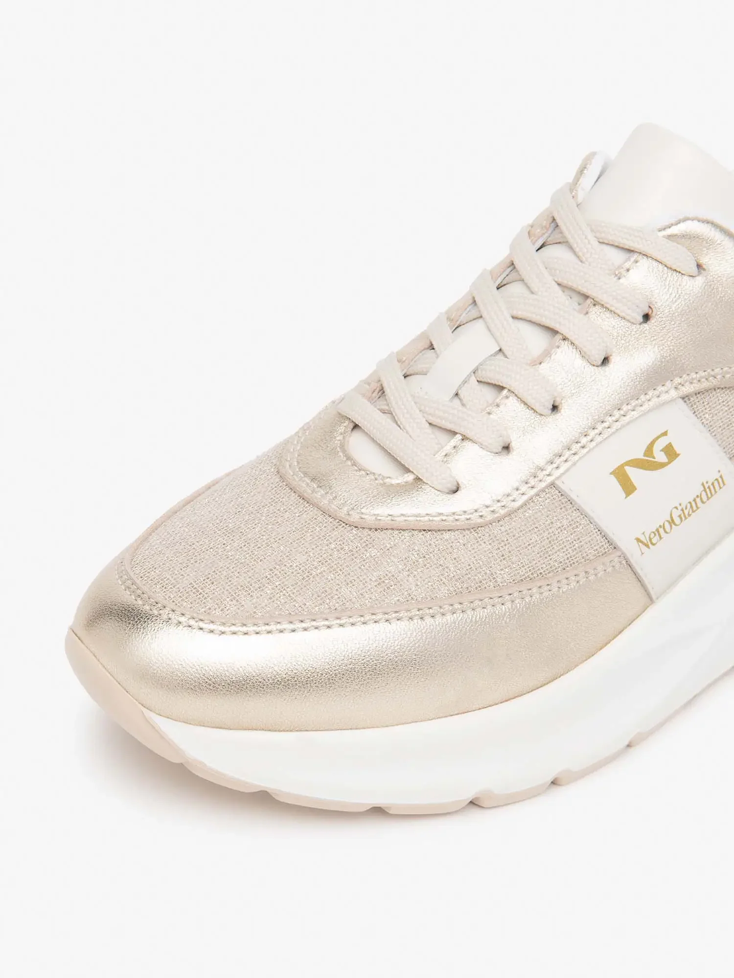 SNEAKERS DONNA - NERO GIARDINI BEIGE - E615183D - Image 3