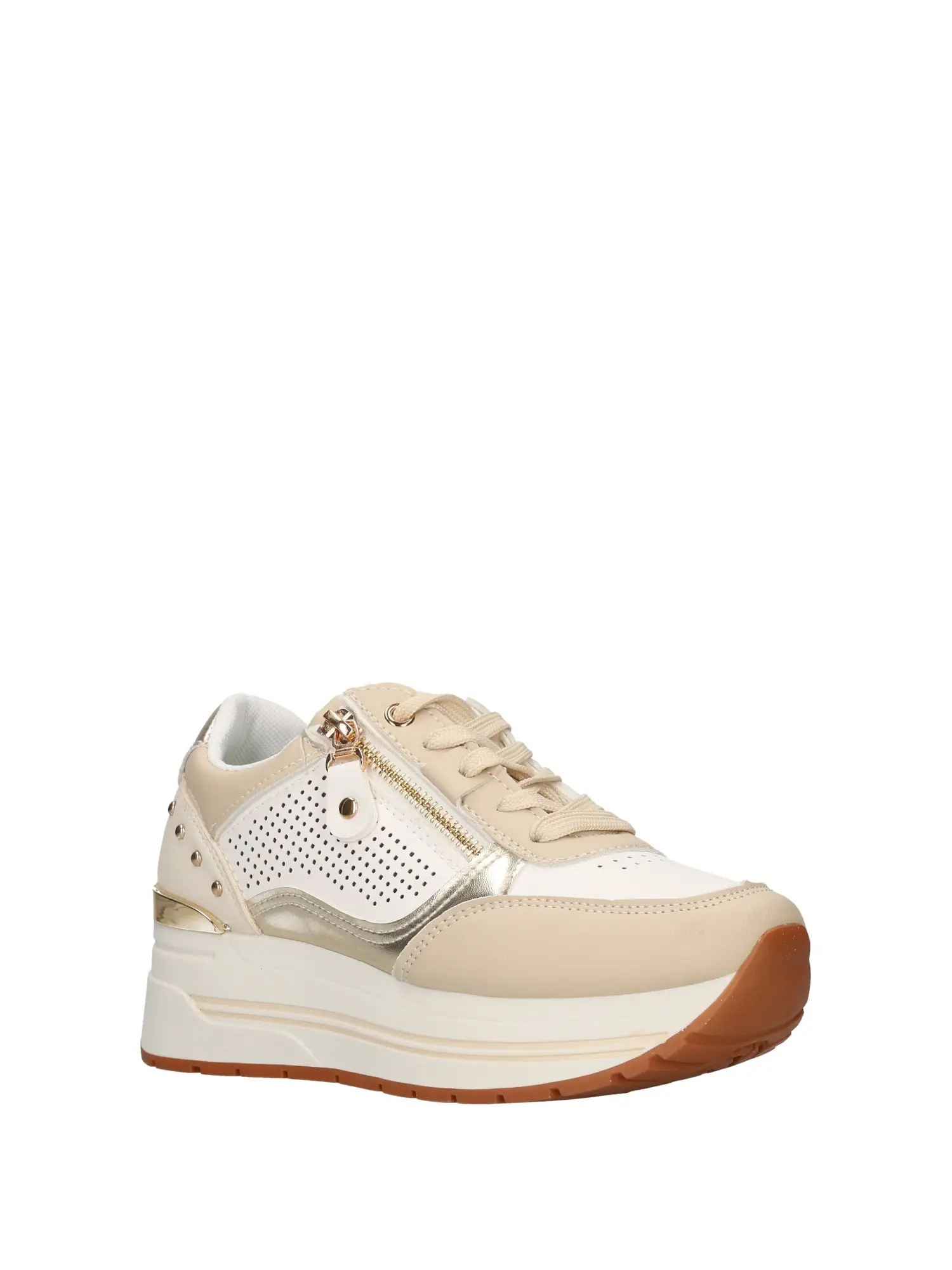 SNEAKERS DONNA - NINI BEIGE-BIANCO - 26274 - Image 2