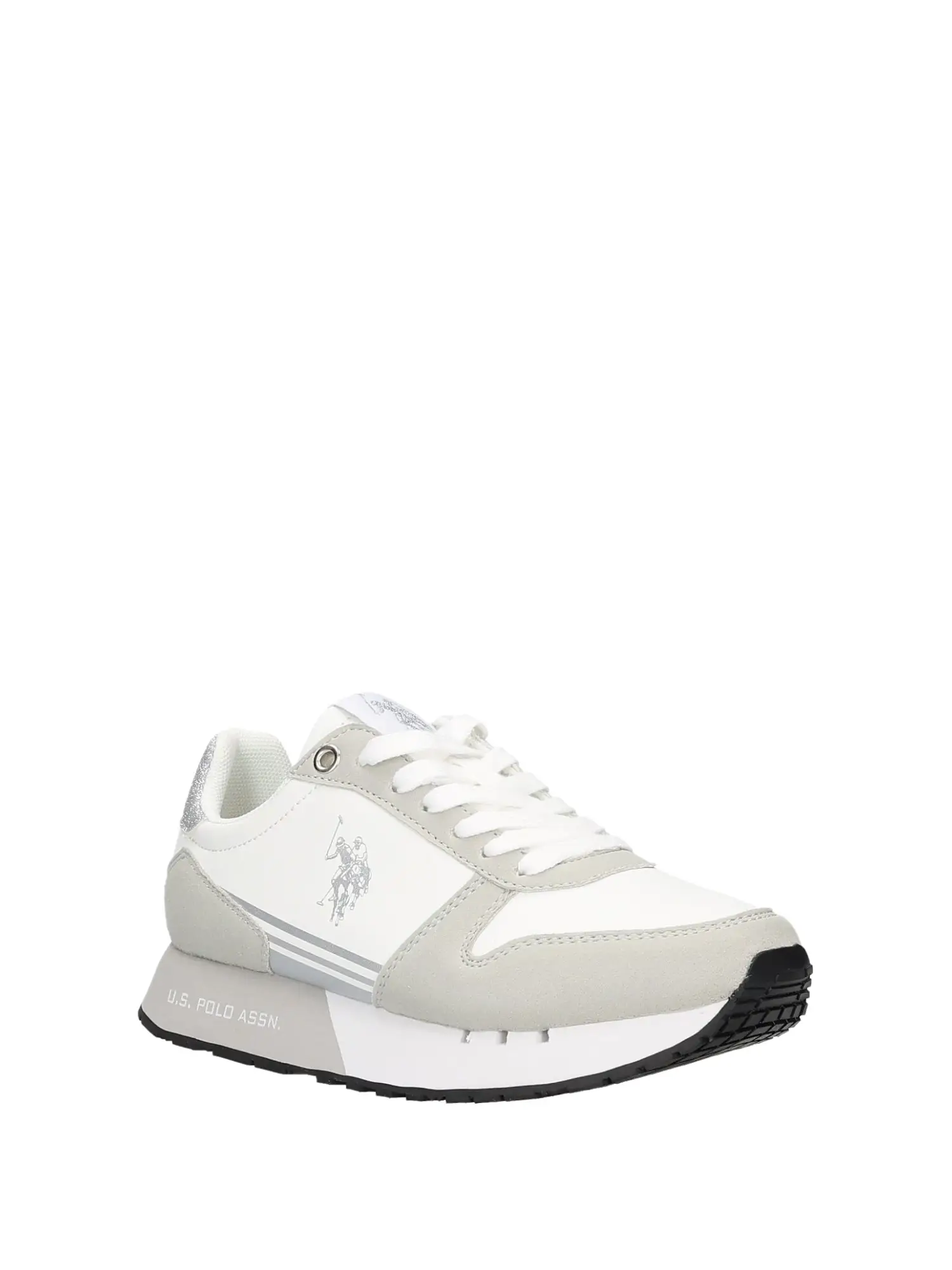 SNEAKERS DONNA - US POLO ASSN. BIANCO-ARGENTO - DENI004W/6YH1 - Image 2
