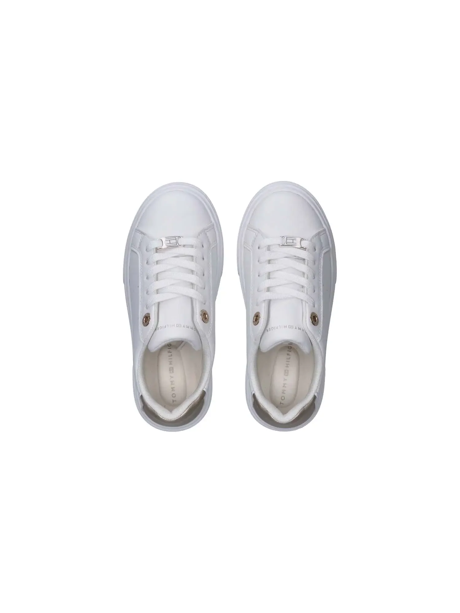SNEAKERS RAGAZZA - TOMMY HILFIGER BIANCO-PLATINO - T3A9-34246-1355 - Image 3