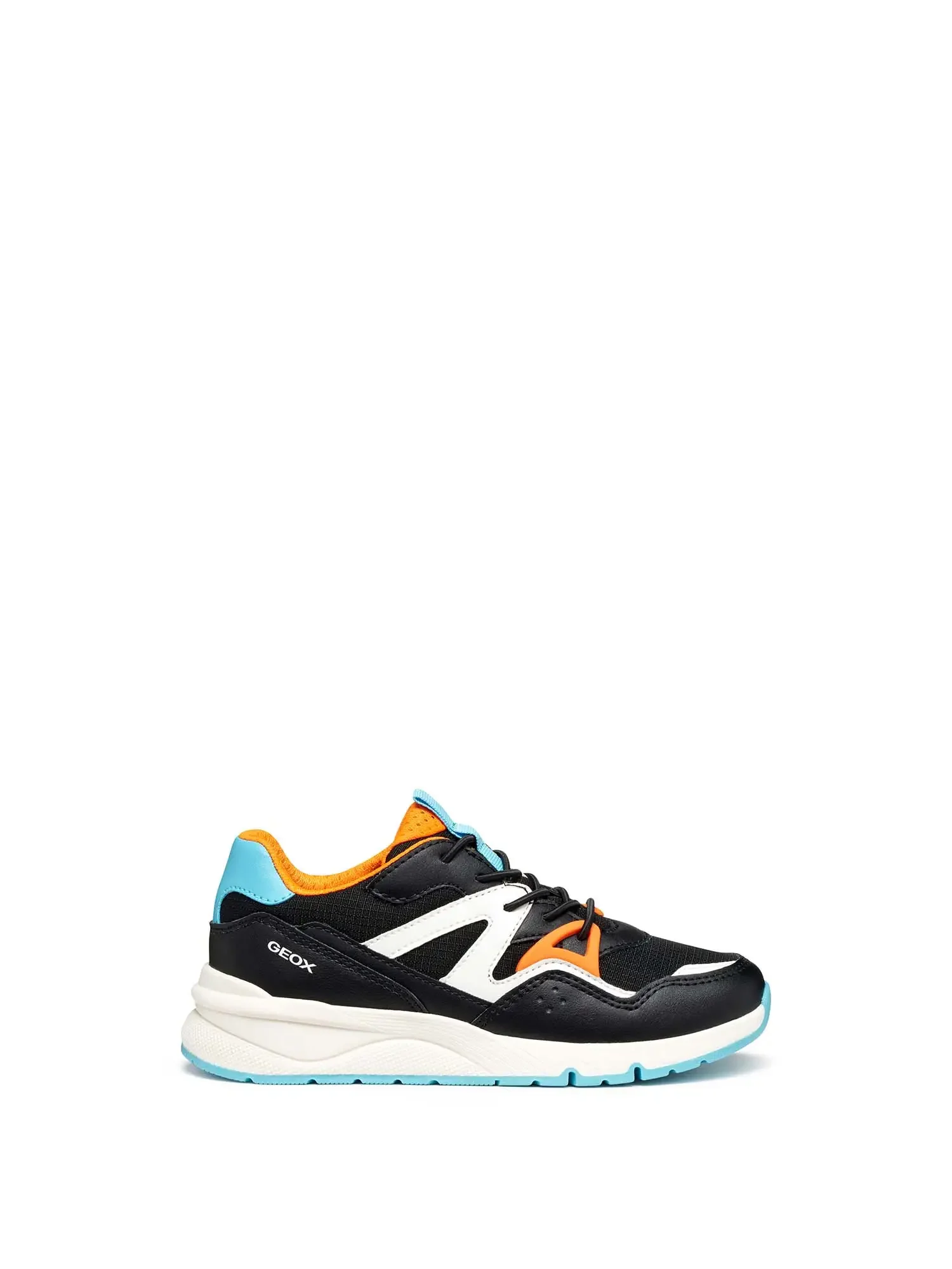 SNEAKERS RAGAZZO - GEOX NERO-ARANCIO - J56H0C 054FU
