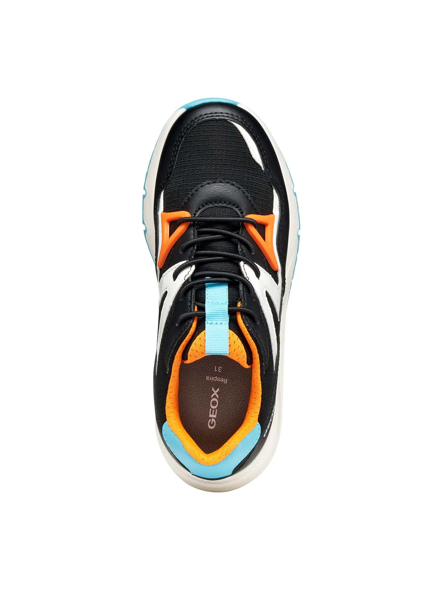 SNEAKERS RAGAZZO - GEOX NERO-ARANCIO - J56H0C 054FU - Image 5