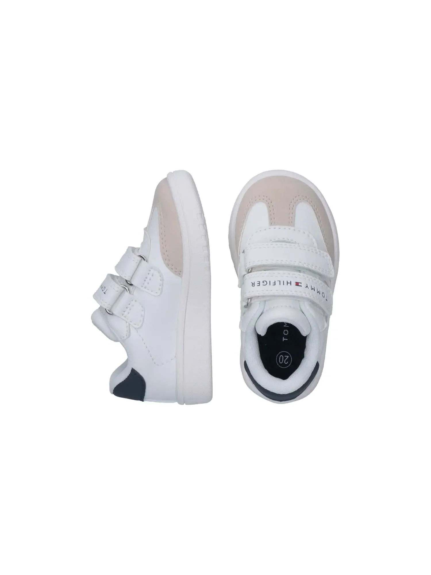 SNEAKERS UNISEX BAMBINO - TOMMY HILFIGER BEIGE-BIANCO - T1X9-34342-1269 - Image 4