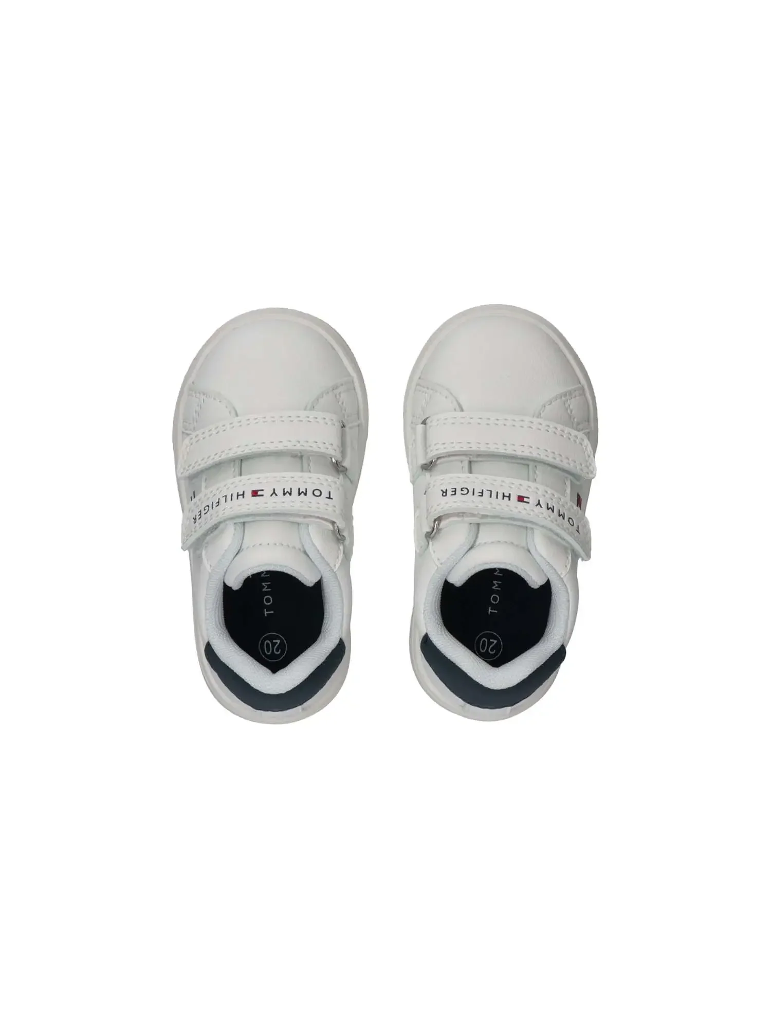SNEAKERS UNISEX BAMBINO - TOMMY HILFIGER BIANCO-BLU - T1X9-34338-1355 - Image 3