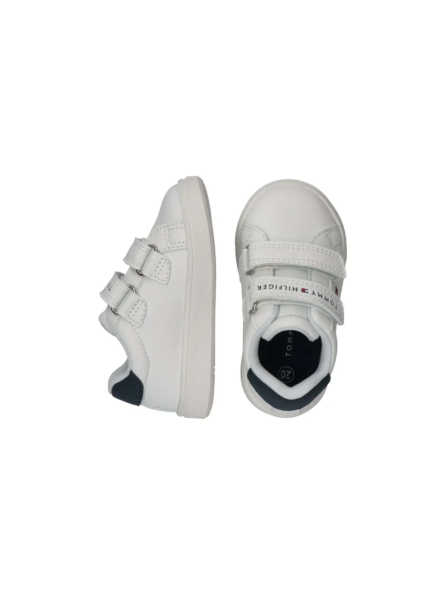 SNEAKERS UNISEX BAMBINO - TOMMY HILFIGER BIANCO-BLU - T1X9-34338-1355 - Image 4