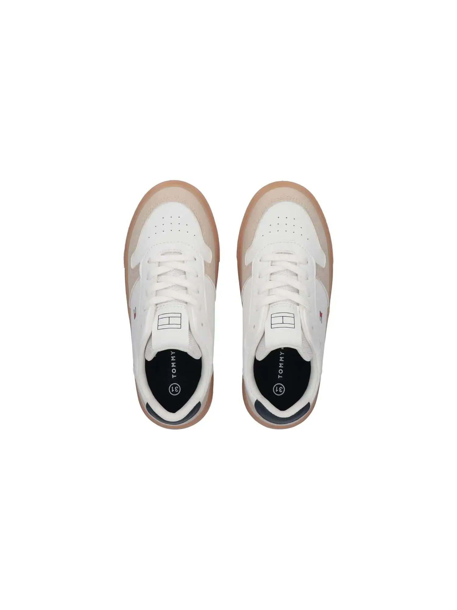 SNEAKERS UNISEX - TOMMY HILFIGER BEIGE-BIANCO - T3X9-34351-1269 - Image 3