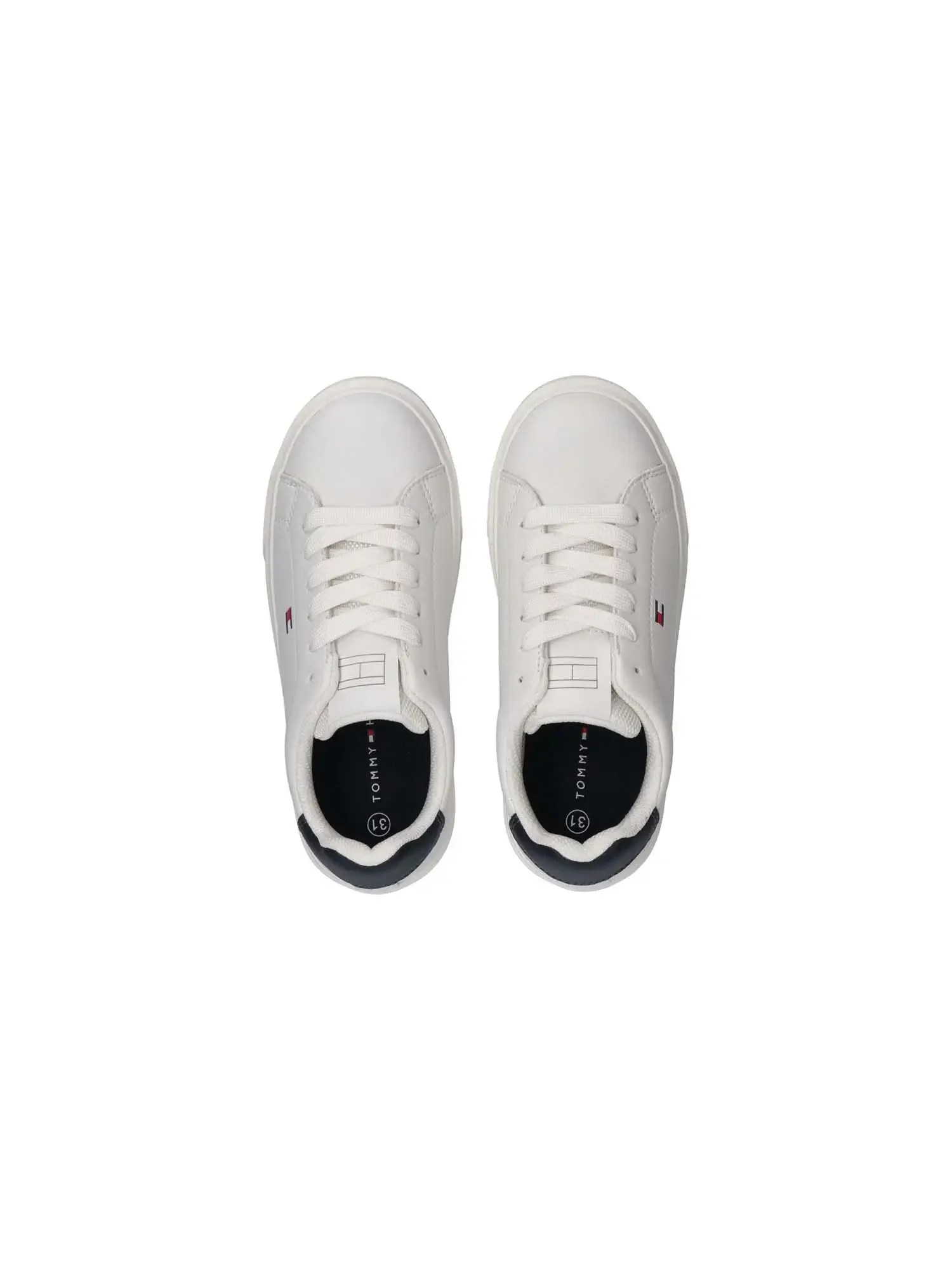 SNEAKERS UNISEX - TOMMY HILFIGER BIANCO-BLU - T3X9-34350-1355 - Image 3