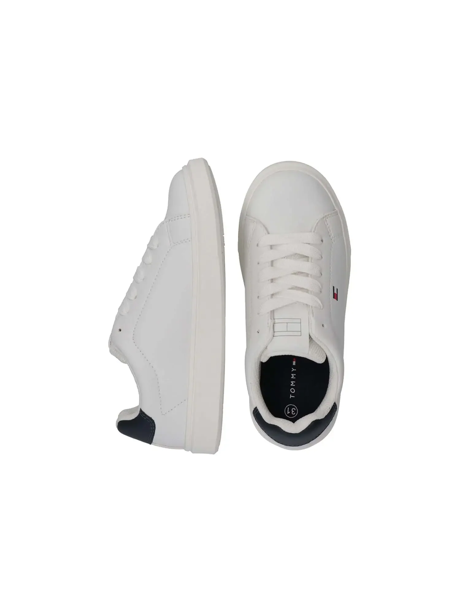 SNEAKERS UNISEX - TOMMY HILFIGER BIANCO-BLU - T3X9-34350-1355 - Image 4