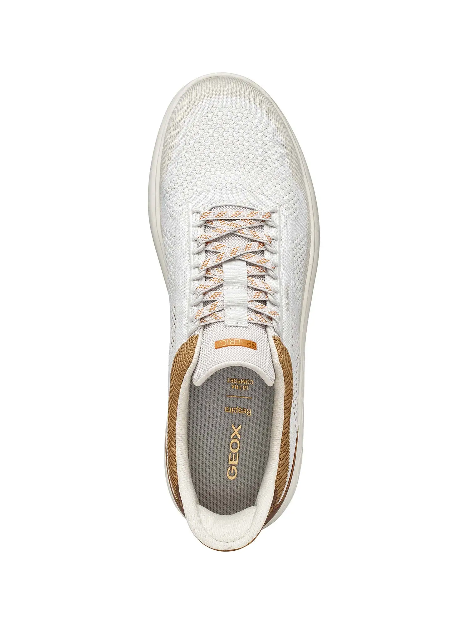 SNEAKERS UOMO - GEOX BIANCO-MARRONE - U65MPE 06KEK - Image 5