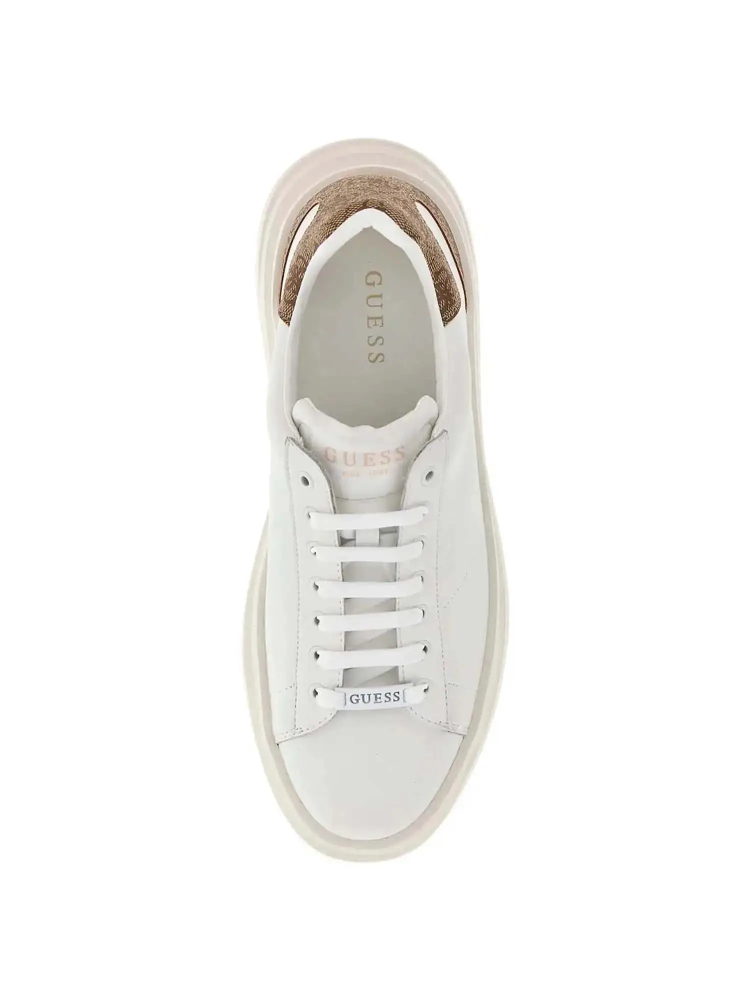 SNEAKERS UOMO - GUESS BIANCO-BEIGE - FMPVIB LEA12 - Image 4