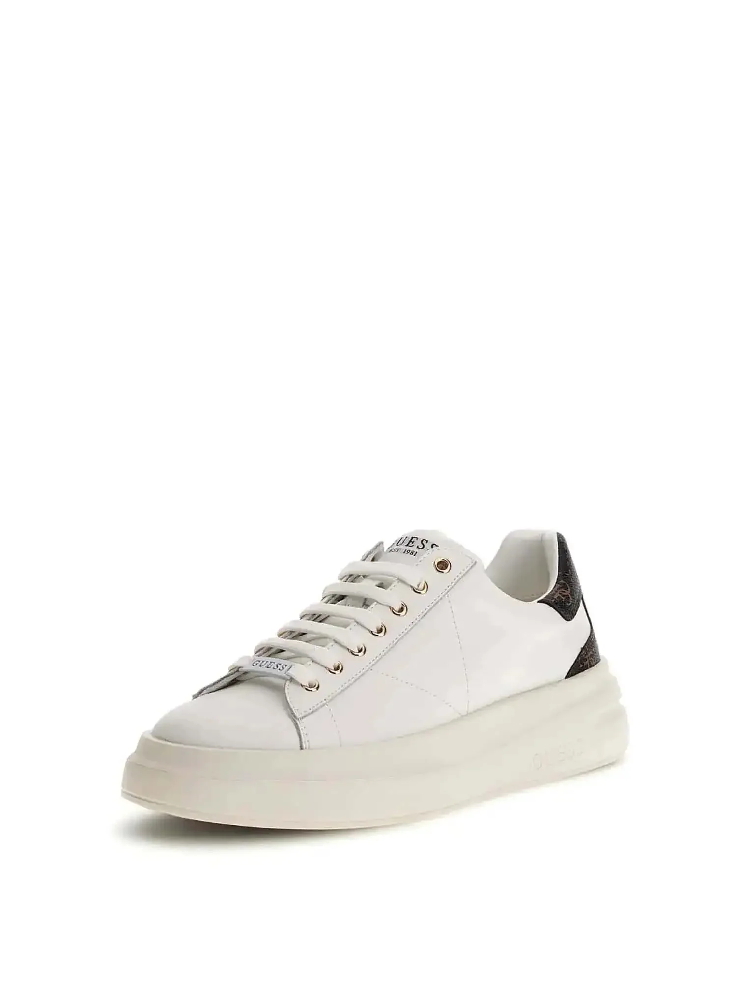 SNEAKERS UOMO - GUESS BIANCO-MARRONE - FMPVIB LEA12 - Image 2