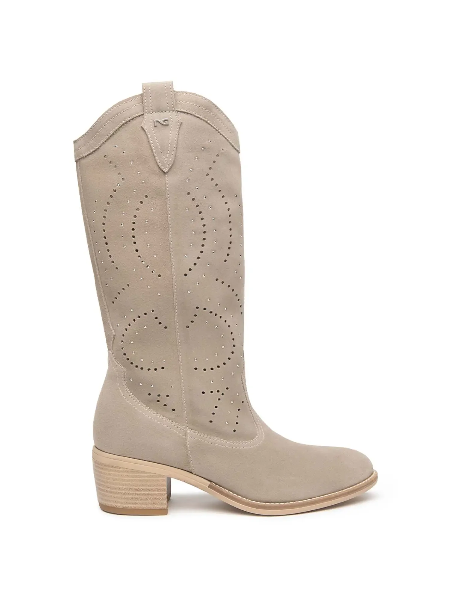 STIVALE DONNA - NERO GIARDINI BEIGE - E615122D